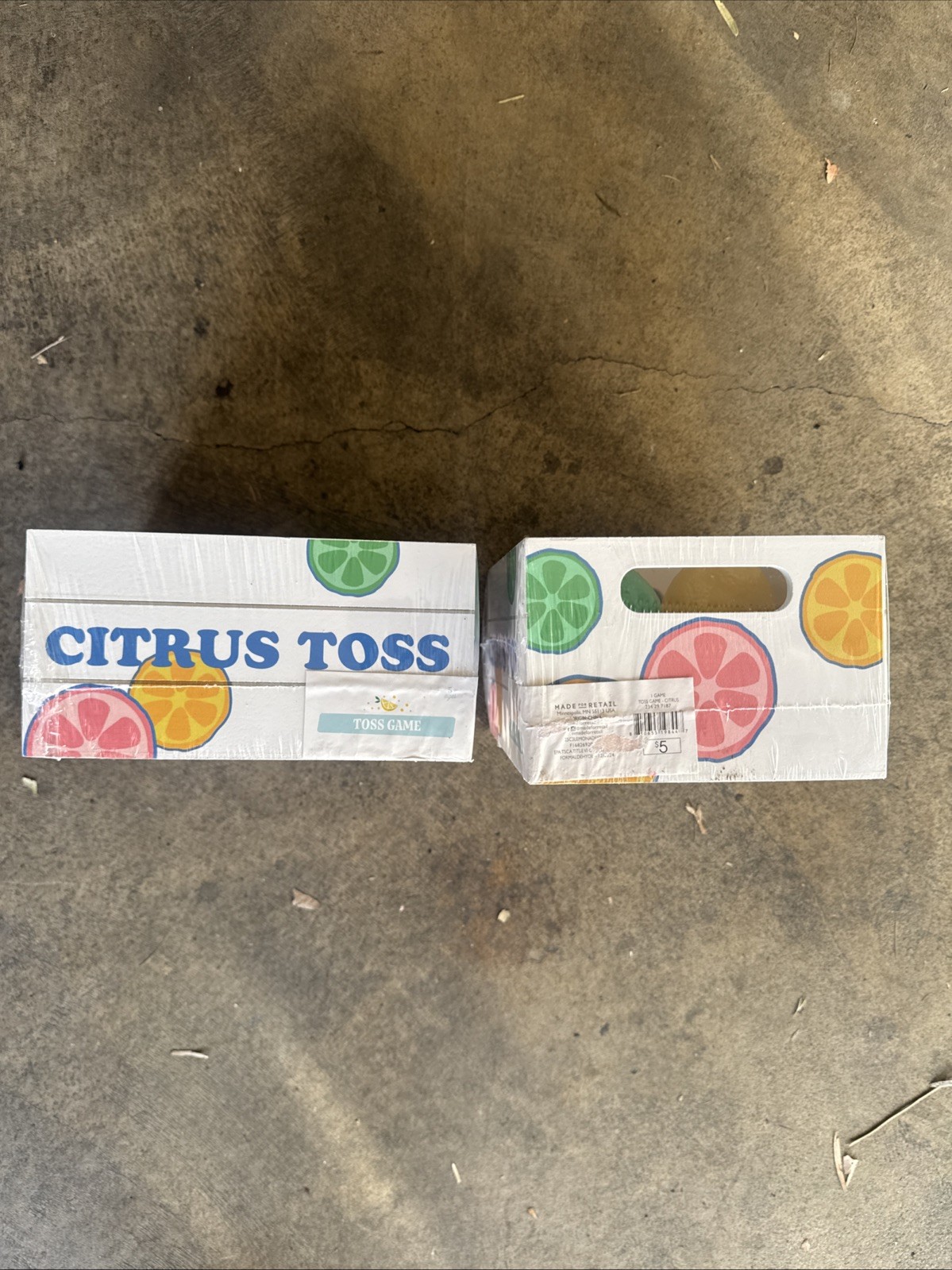 Citrus Toss Game | Wooden Crate & Citrus Fruit Set | Pre-K+ Activity Game 2 Pack