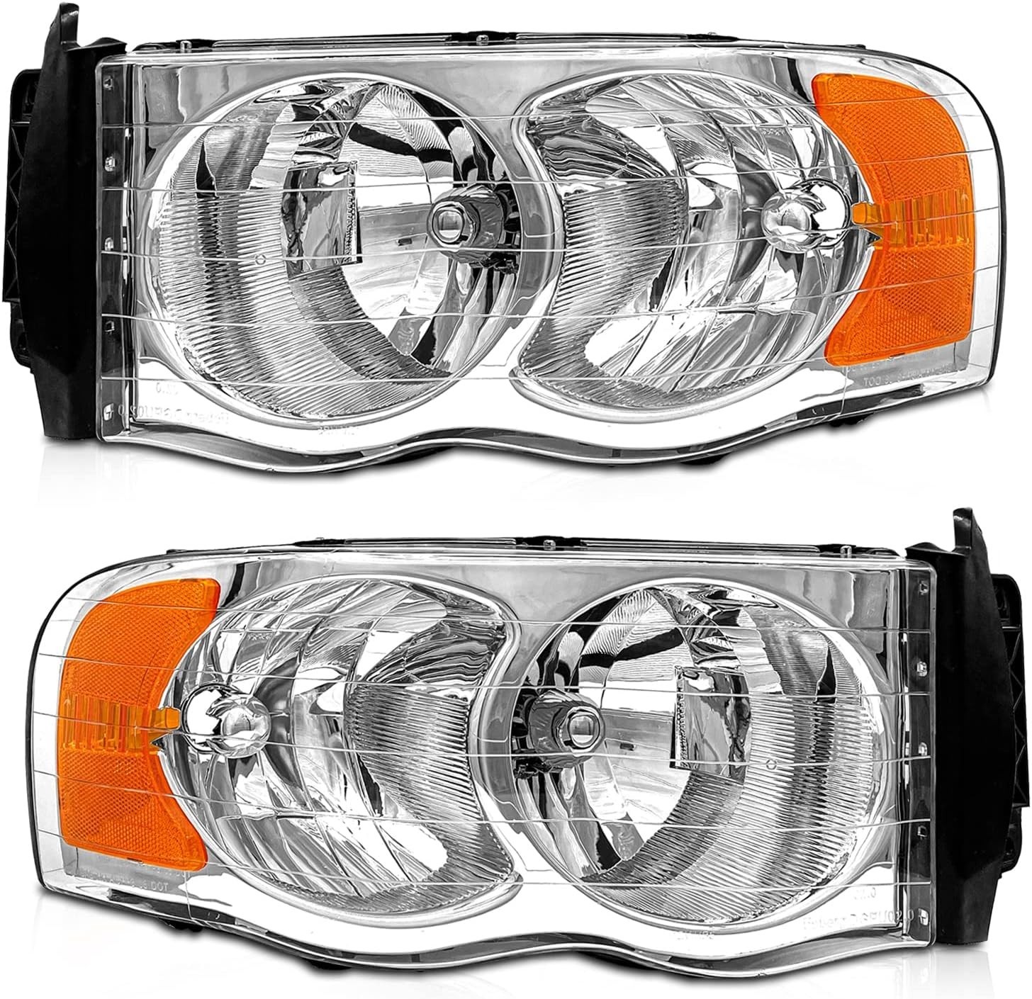 Headlight Assembly for 2002 2003 2004 2005 Dodge Ram 1500/2003-2005 Ram 2500