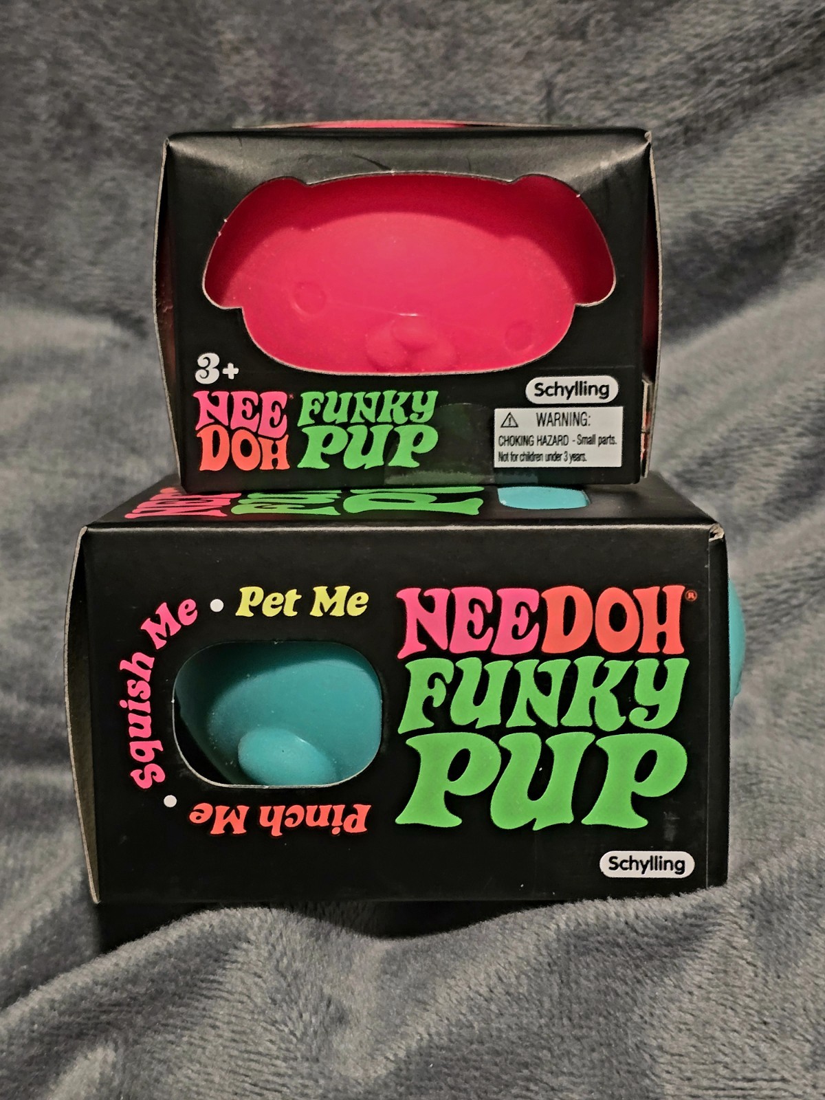 New Nee Doh Funky Pup* 2 pack (Pink And Teal) FAST SHIP