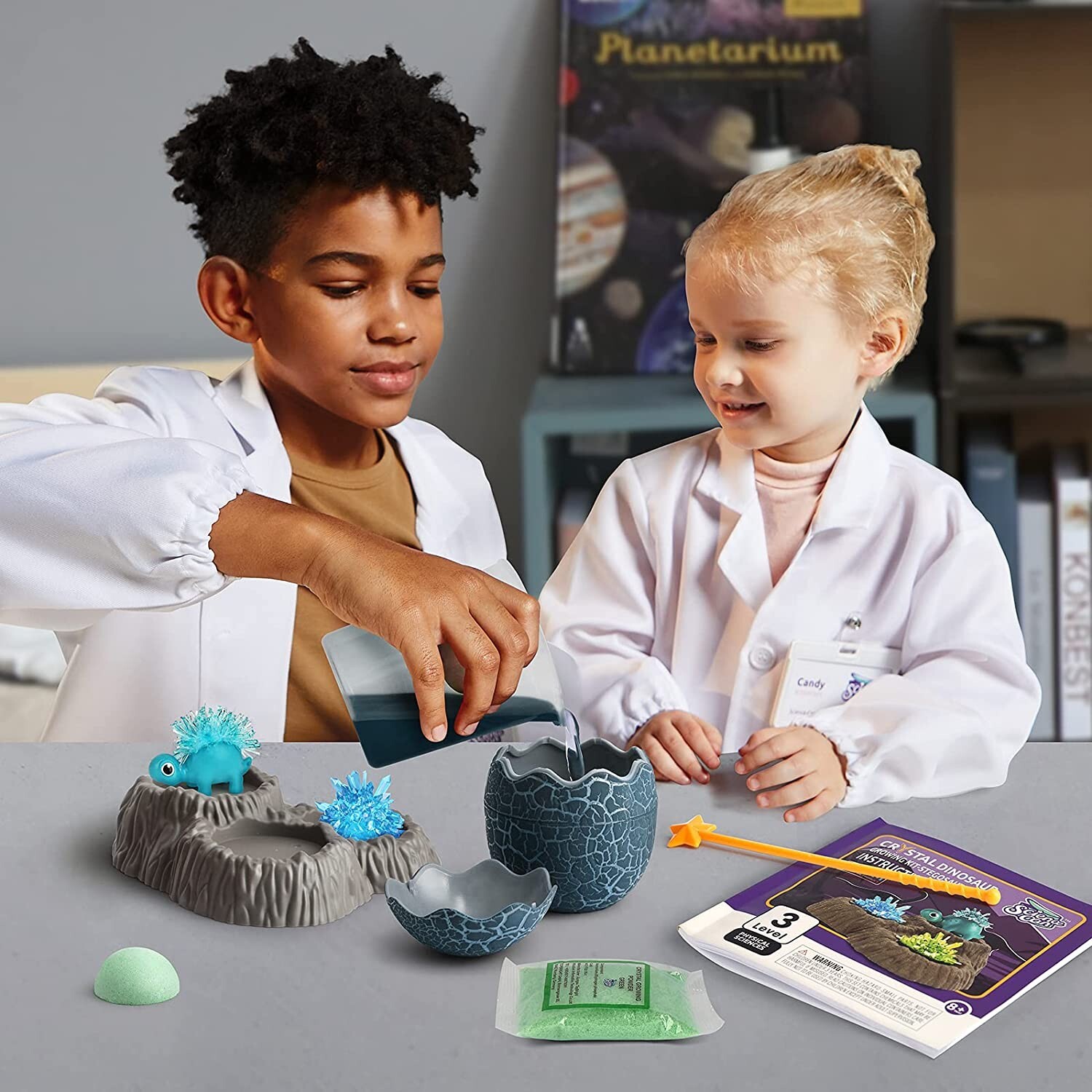 Science Can Crystal Dinosaur Growing Kit Stegosaur Great STEM Activities 8-12 yr