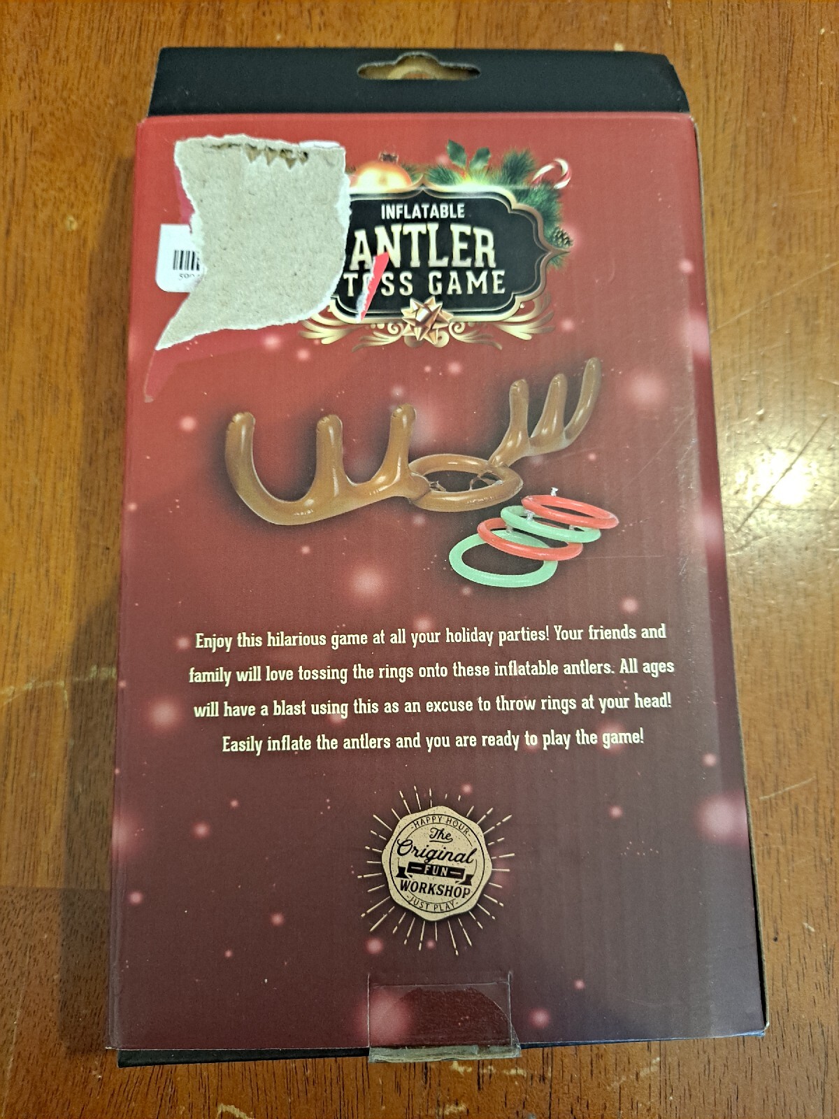 Inflatable Reindeer Antler Ring Toss Holiday Party Game