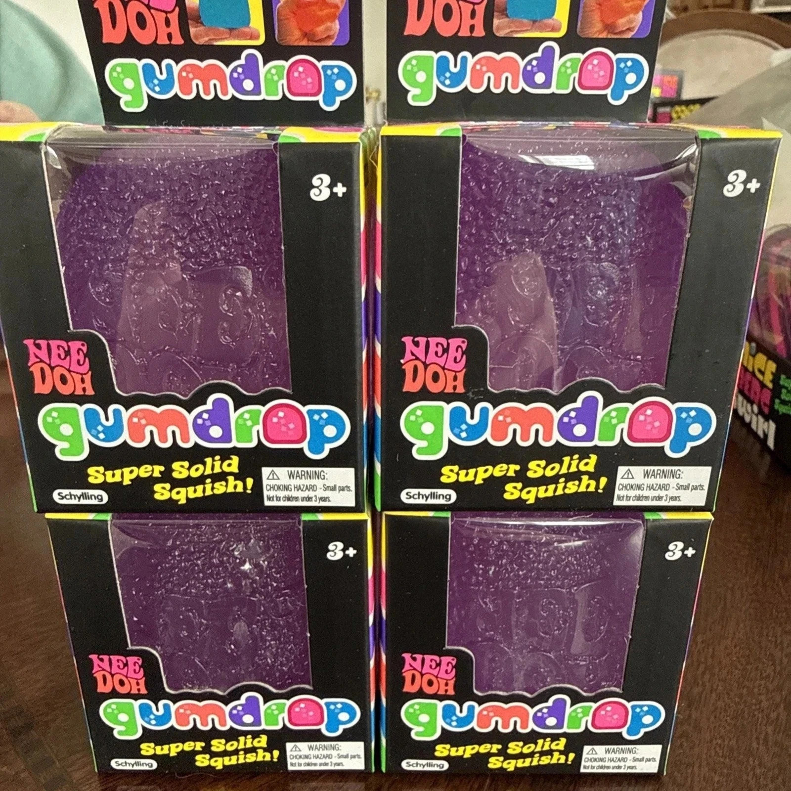 Nee Doh Gumdrop Super Solid Squish Needoh Gum Drop Purple RARE