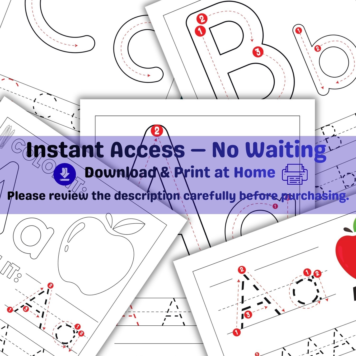 Alphabet Tracing Workbooks for Kids | Printable A-Z Letters