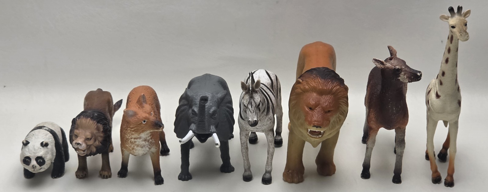 Large Safari Etc Plastic Zoo Animal Toy Lot Vintage Mixed Hard Figurine 2-8″