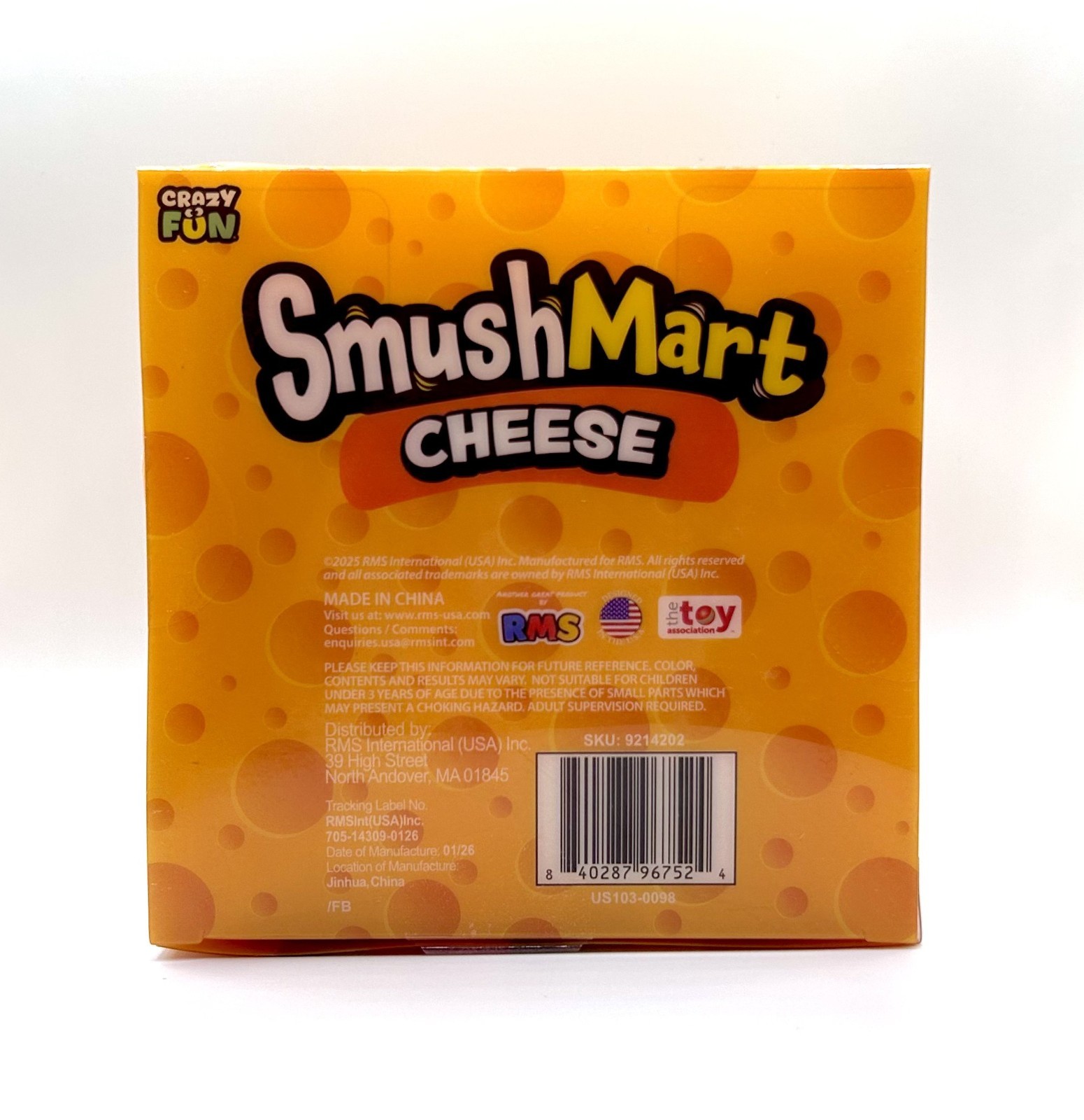 🧀 Smush Mart Cheese JUMBO VIRAL TikTok SQUISHY 6” RMS USA Crazy Fun Squeeeezy