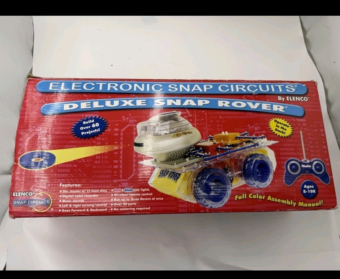 Rare 2008 Elenco Snap Circuits Deluxe Snap Rover STEM toy Ages 8-108