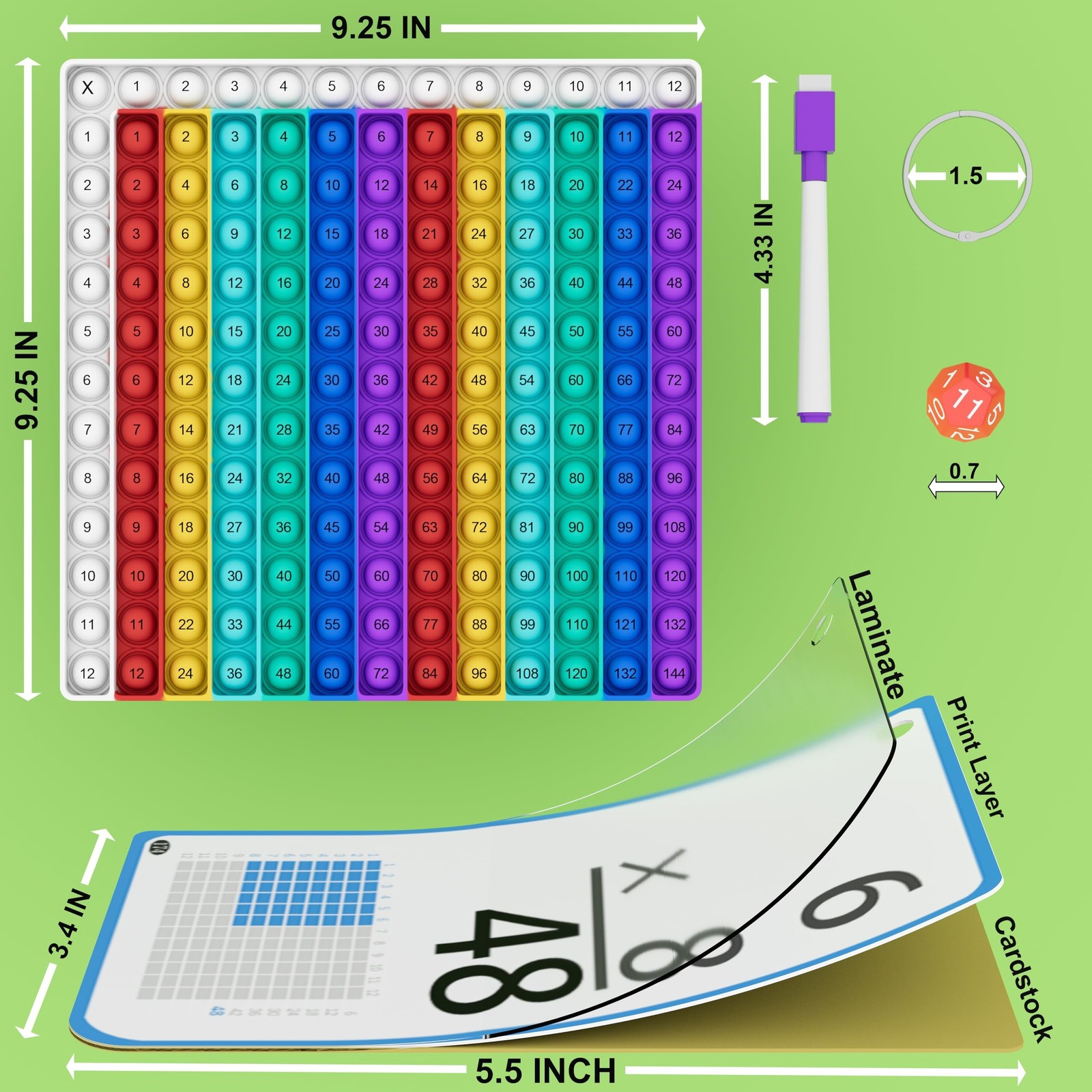 COOVA Multiplication Flash Cards 3rd Grade with Multiplication Chart – Times …