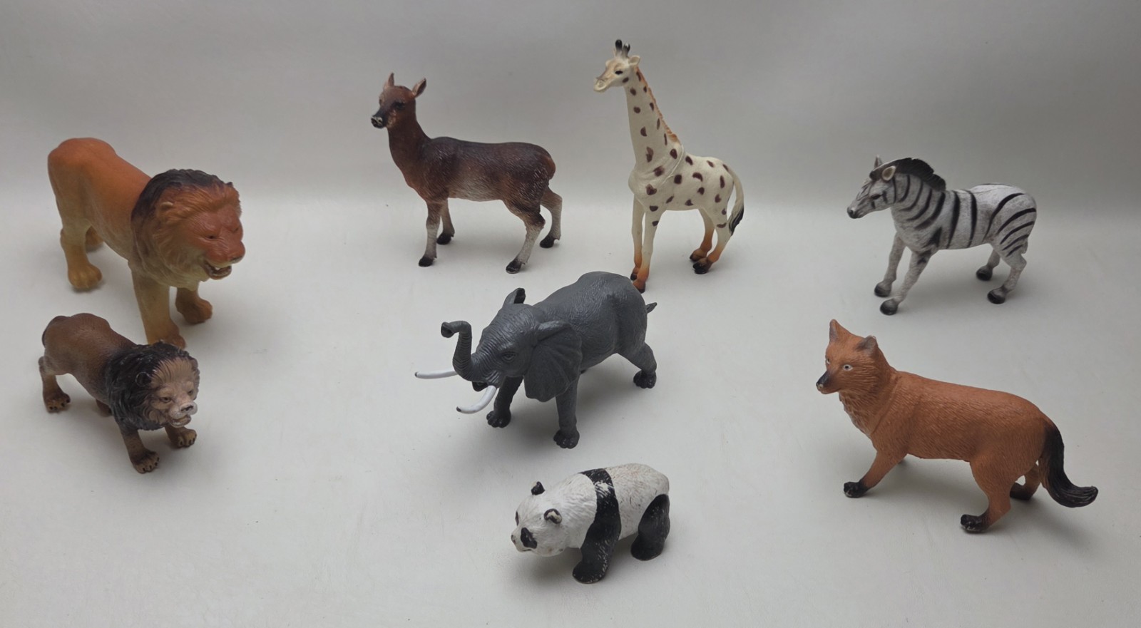 Large Safari Etc Plastic Zoo Animal Toy Lot Vintage Mixed Hard Figurine 2-8″