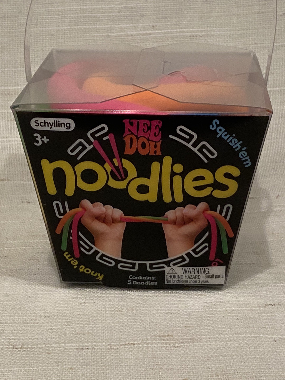 NEW NeeDoh Noodlies 2019 Schylling Sensory Stretchy 5 Colors Authentic