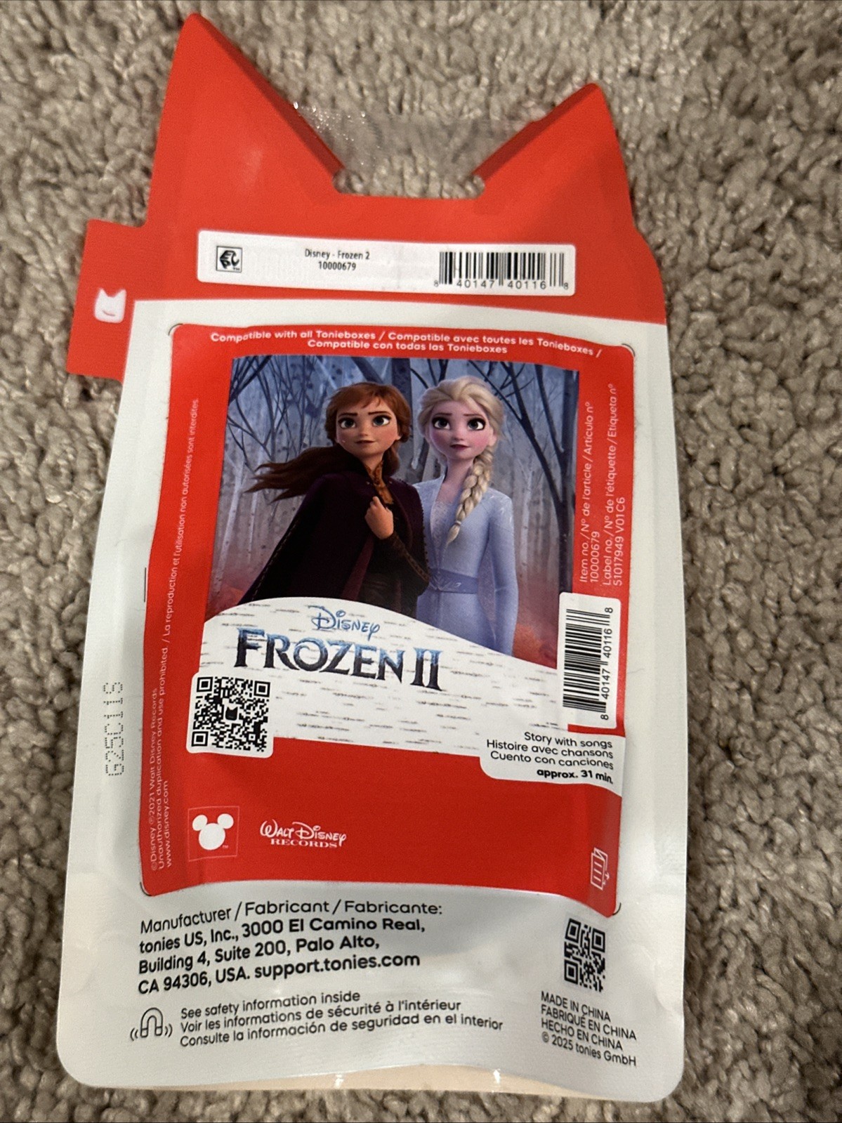 tonies Frozen II Audio Character for Toniebox Ages 3+ 3-4 Years