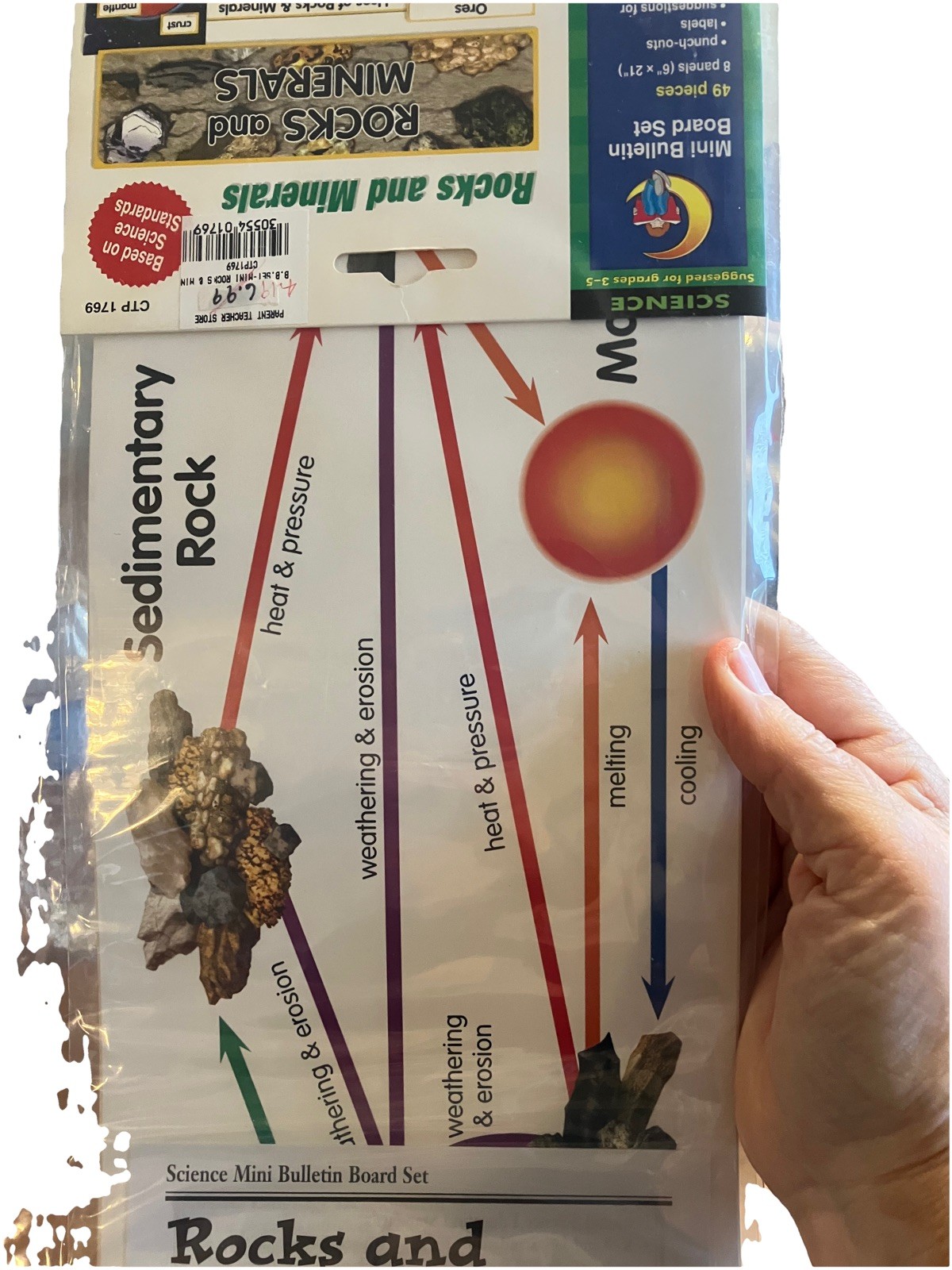 Creative Teaching Press Rocks and Minerals Mini Bulletin Board Set Ages 3-5