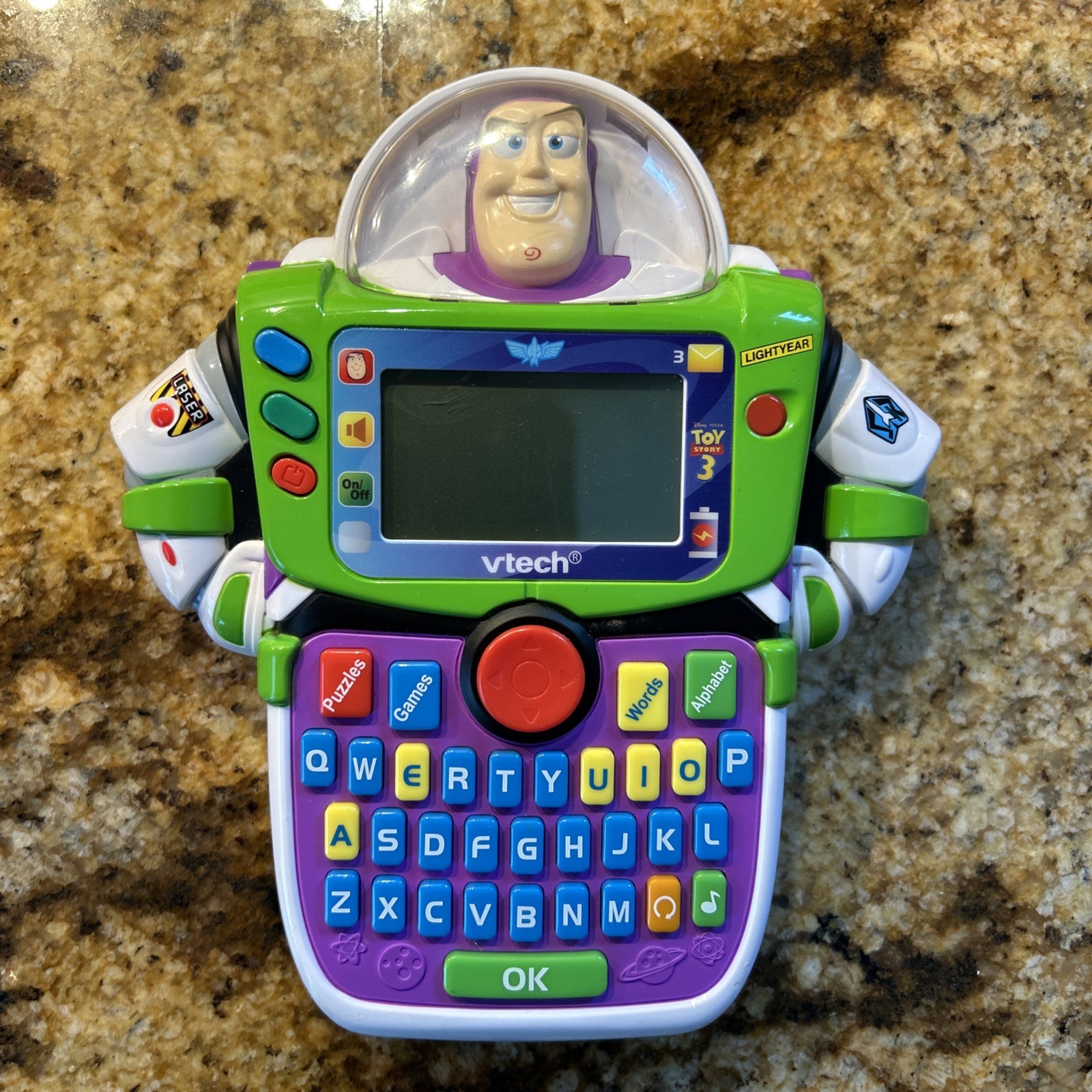 VTech Toy Story 3 BUZZ LIGHTYEAR Learn & Go Electronic Handheld – WORKS!!!