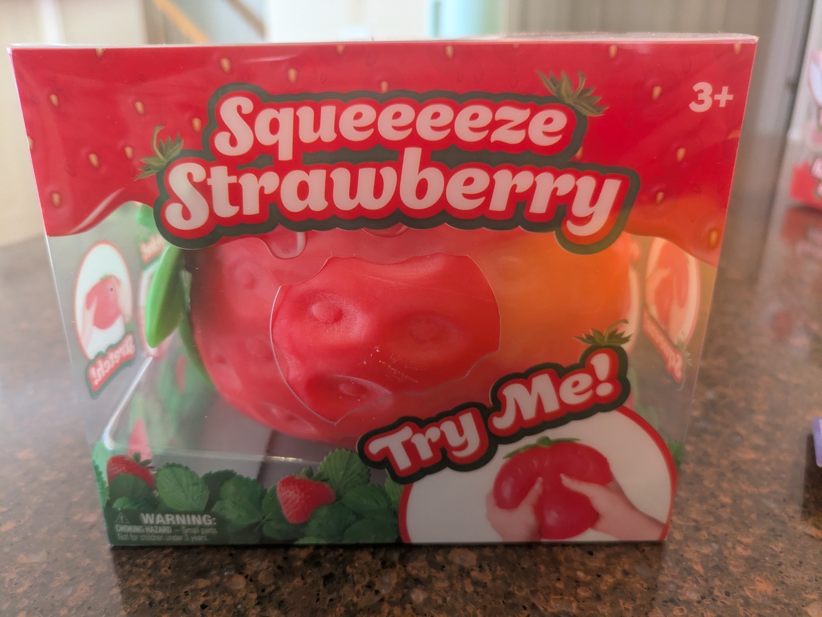 Sunny Days Jumbo Squeezy Strawberry Squishy Toy Stress Relief Sensory Fun