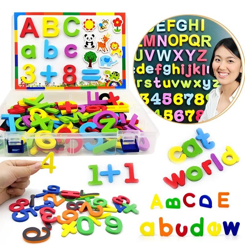 76pcs Lower CaseMagnetic Alphabet Letters EVA Foam Kids Learning Educational Toy