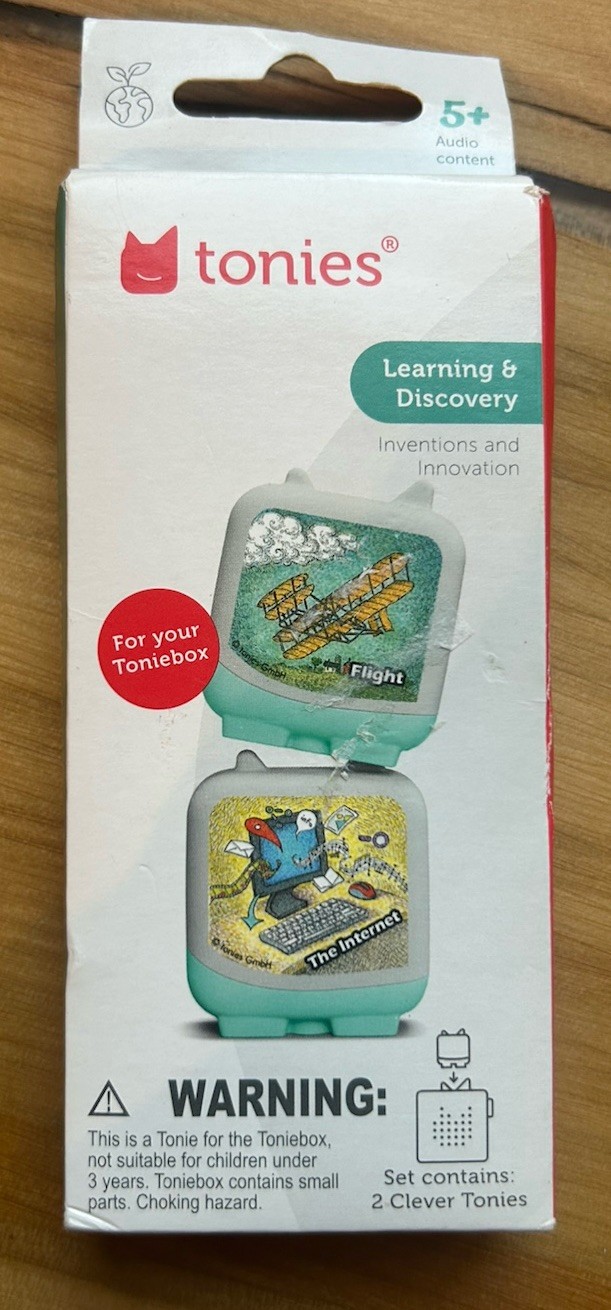 Tonies Learning and Discovery Inventions Flight and Internet Audio Play 2pk