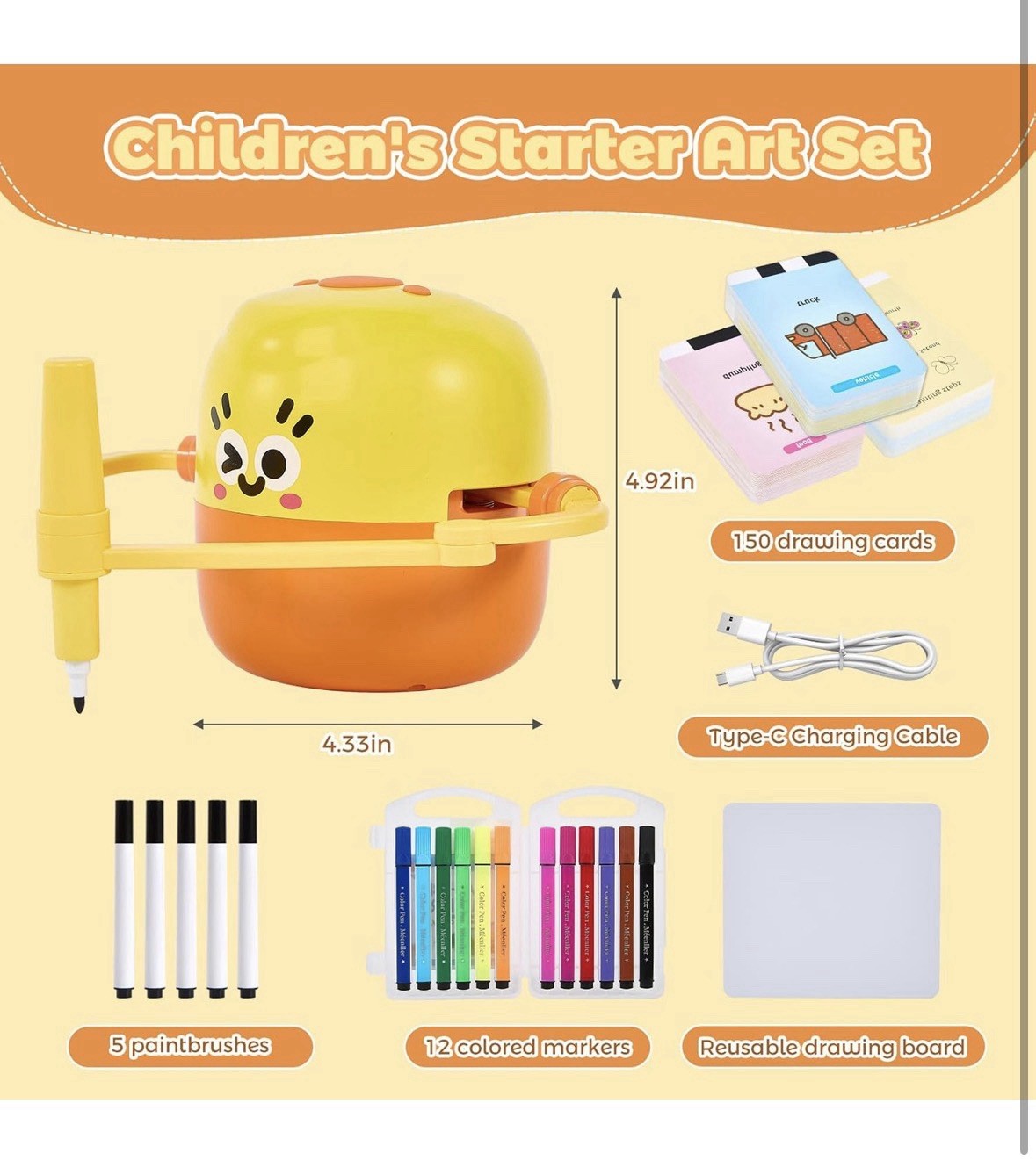 Drawing Robot for Kids, Interactive Educational Drawing Machine with Voice Inter
