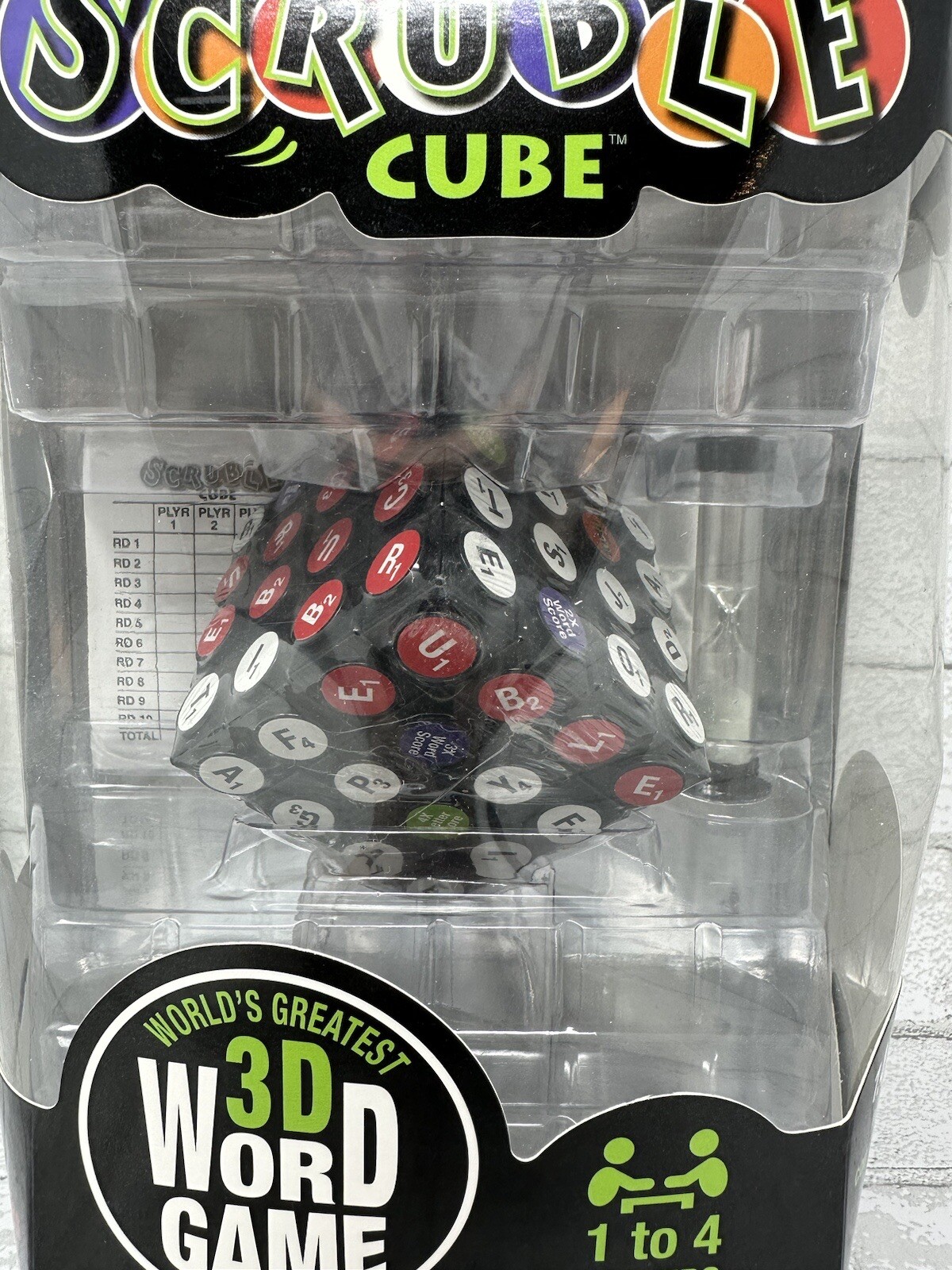 SCRUBBLE CUBE WORD 3D GAME COMPLETE GAME SET 8+ T4