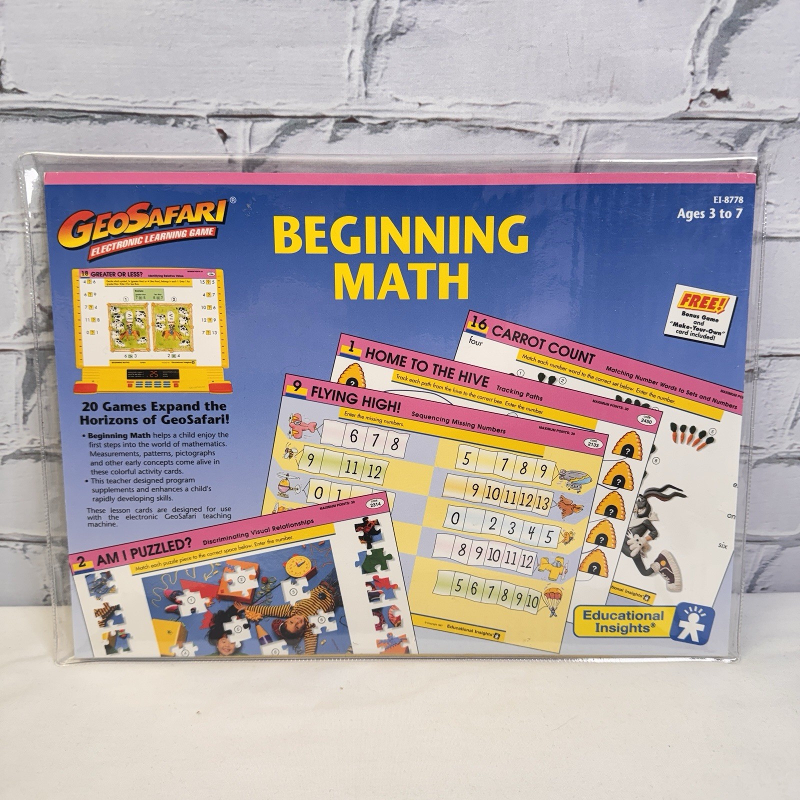 Vintage GEOSAFARI Electronic Learning Game Card Sets Science Math Words Learning
