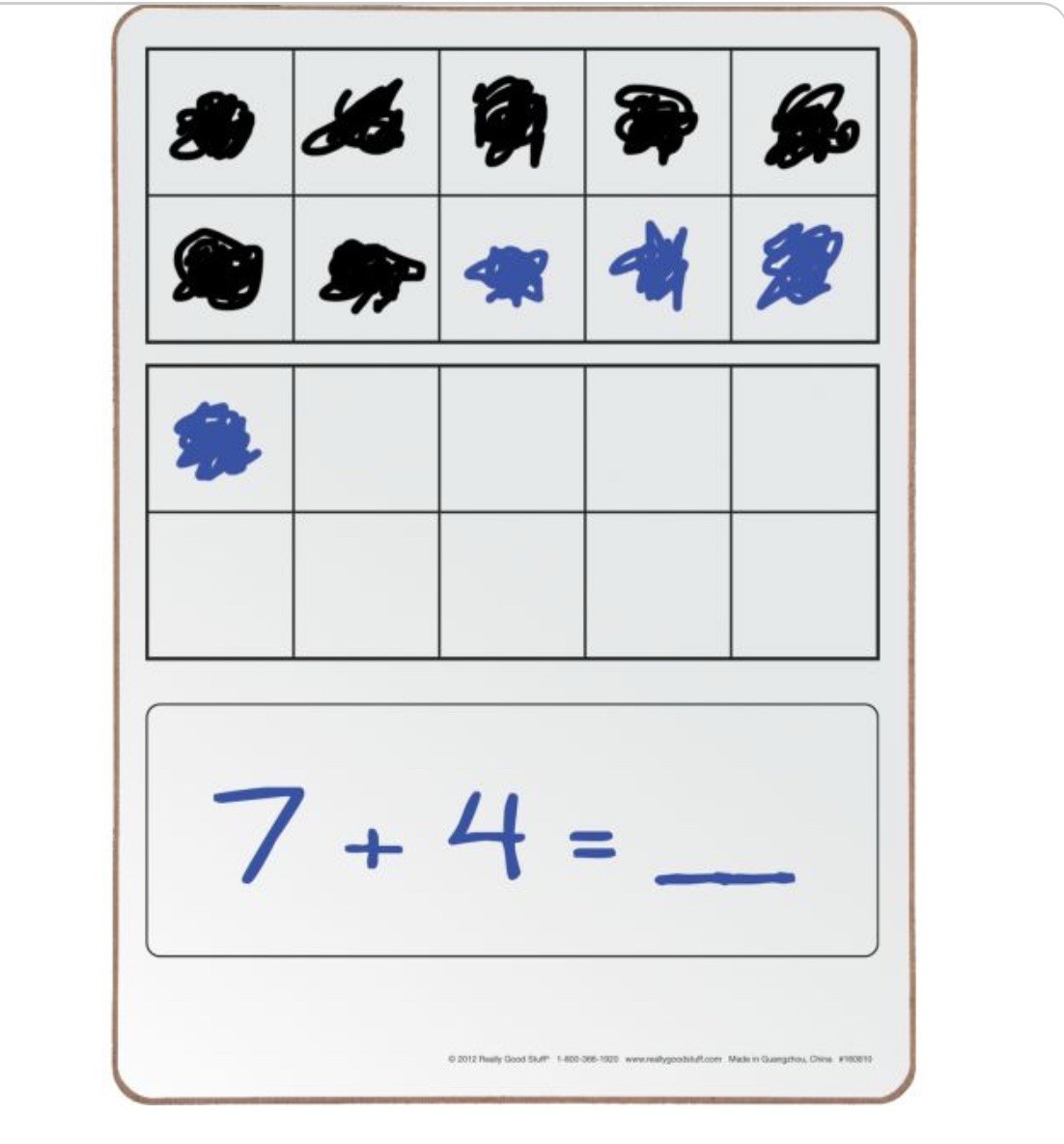 Really Good Stuff Double Ten – Frame Dry Erase Board Set Set of 6 New Math