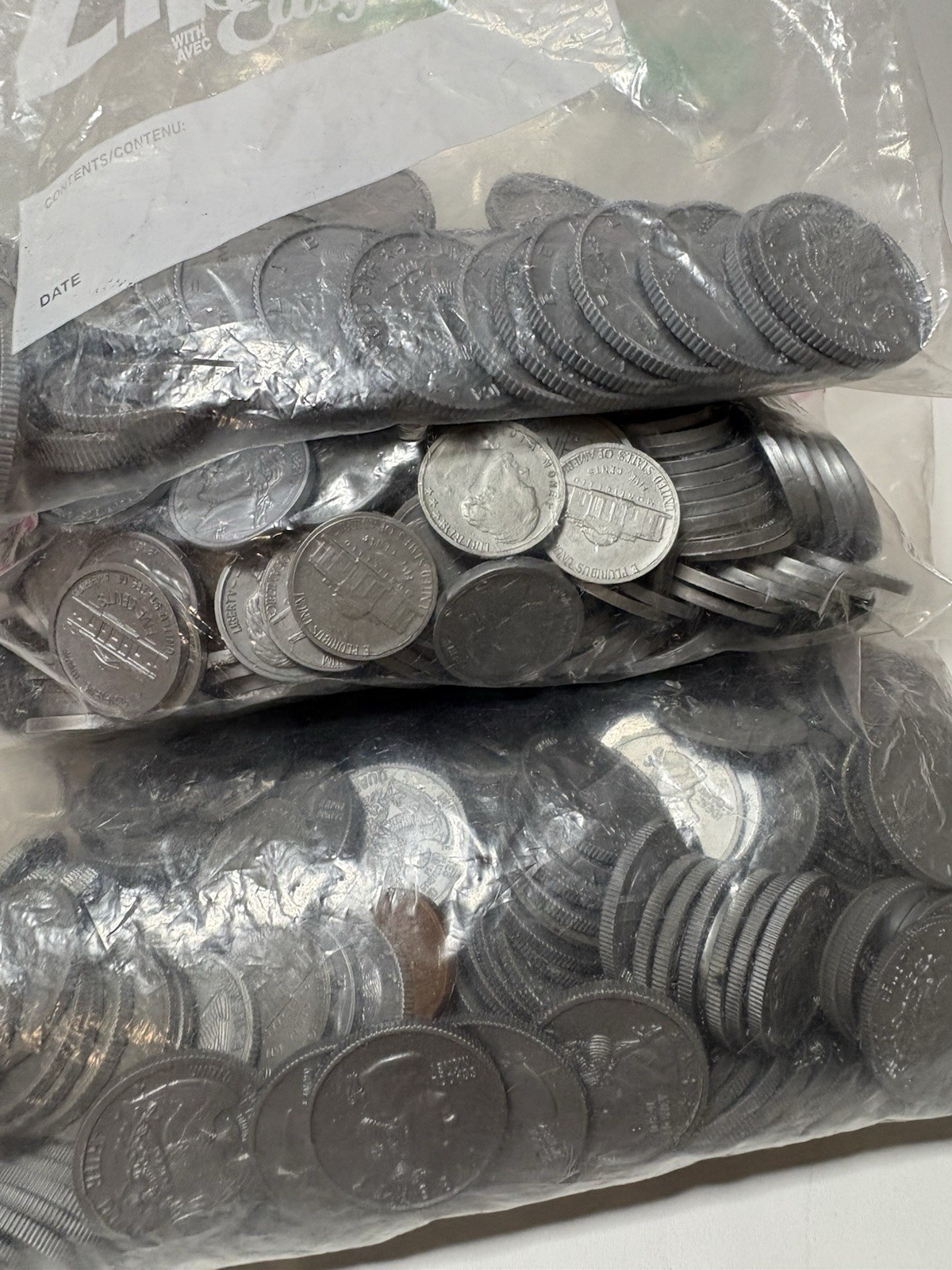 1# 11 Ounces Plastic Play Money Coins Penny Dime Nickel Quarter Half Dollar