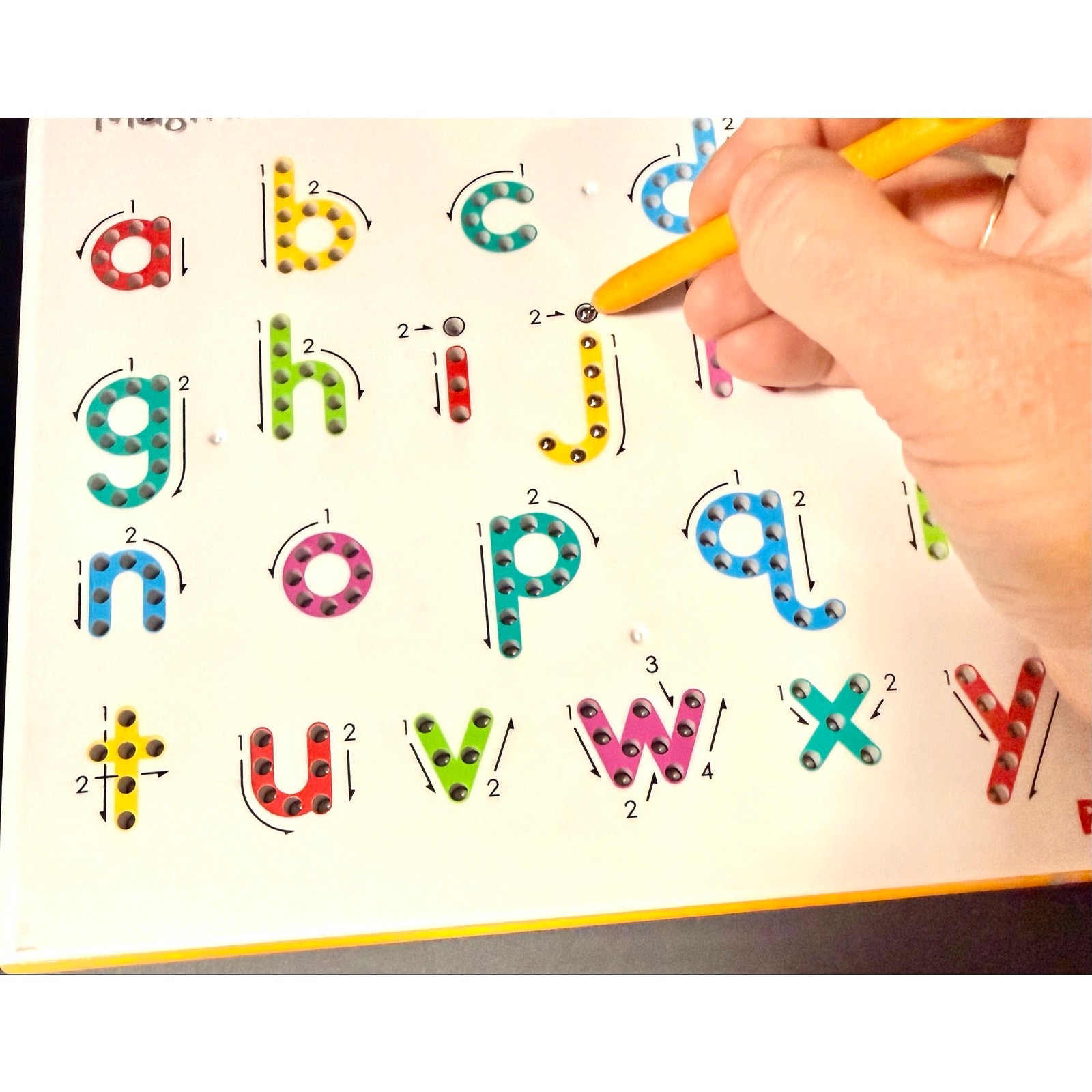 2 Magnatab boards by Playskool Upper & Lowercase learning how to write magnetic