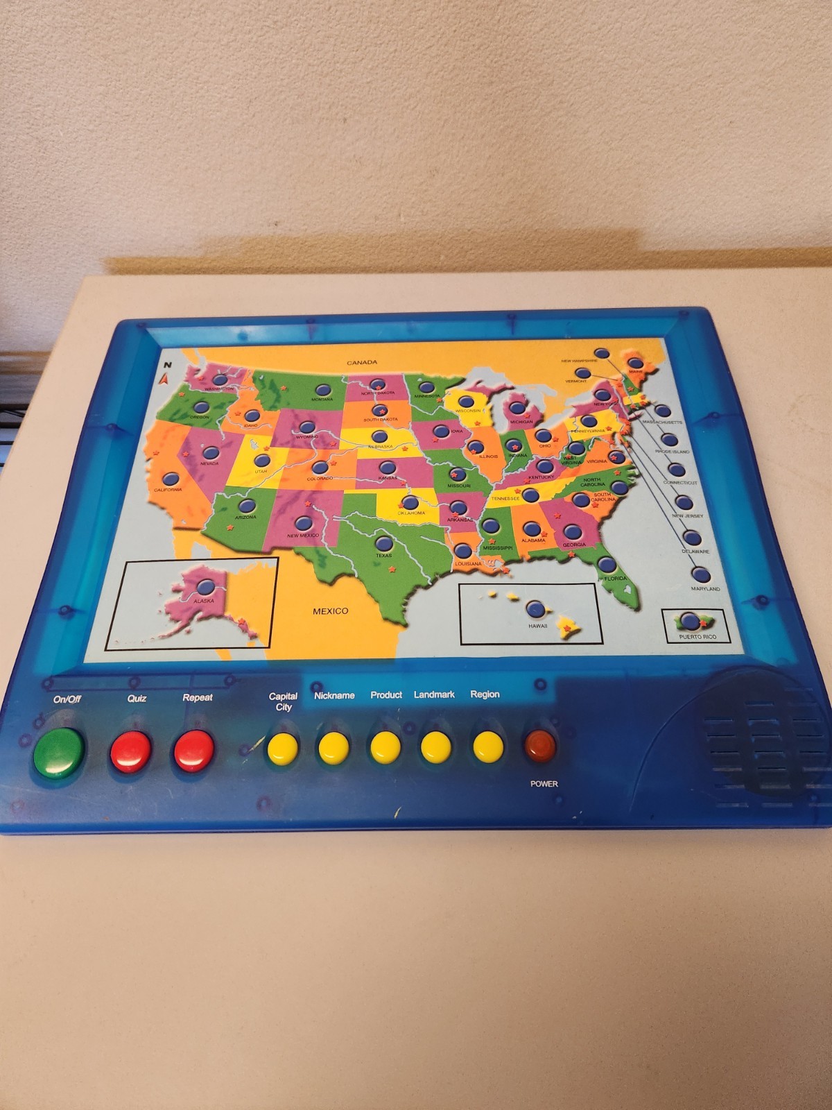 Vintage 1998 Geo Genius USA Map Interactive Educational Toy #102 Tested & Works