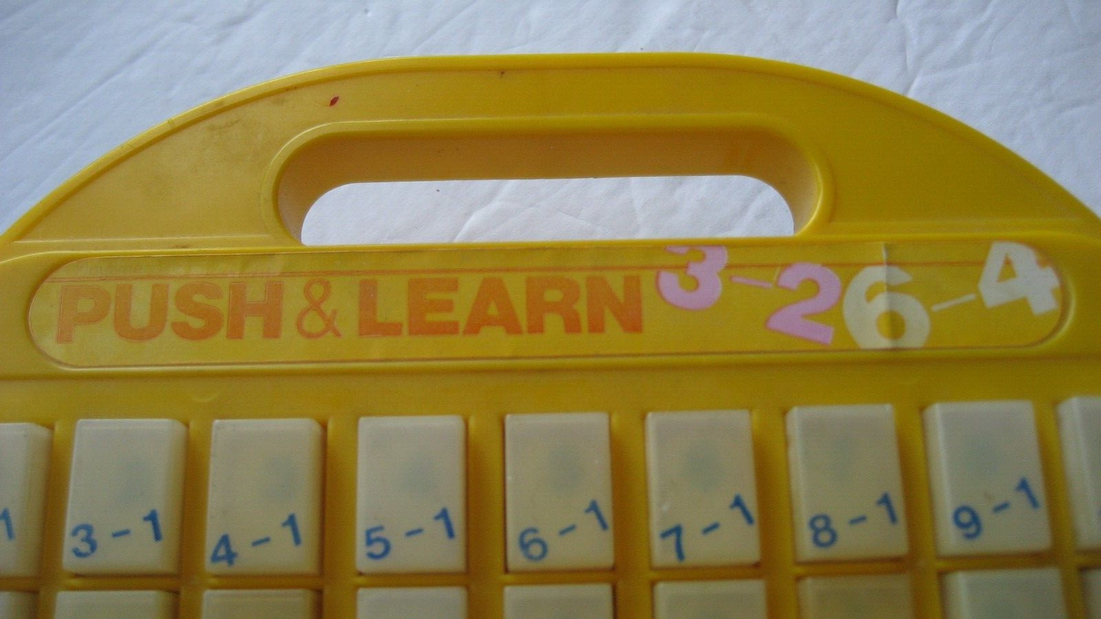 PUSH AND LEARN Subtraction Machine Pop Up Buttons Gently used