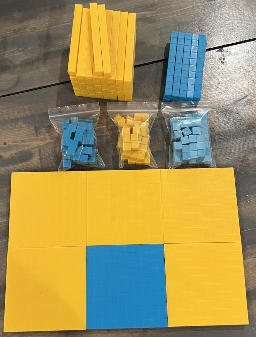 ETA Cuisenaire Math Manipulatives Color Flats Rods Unit Approx Over 210 Pieces