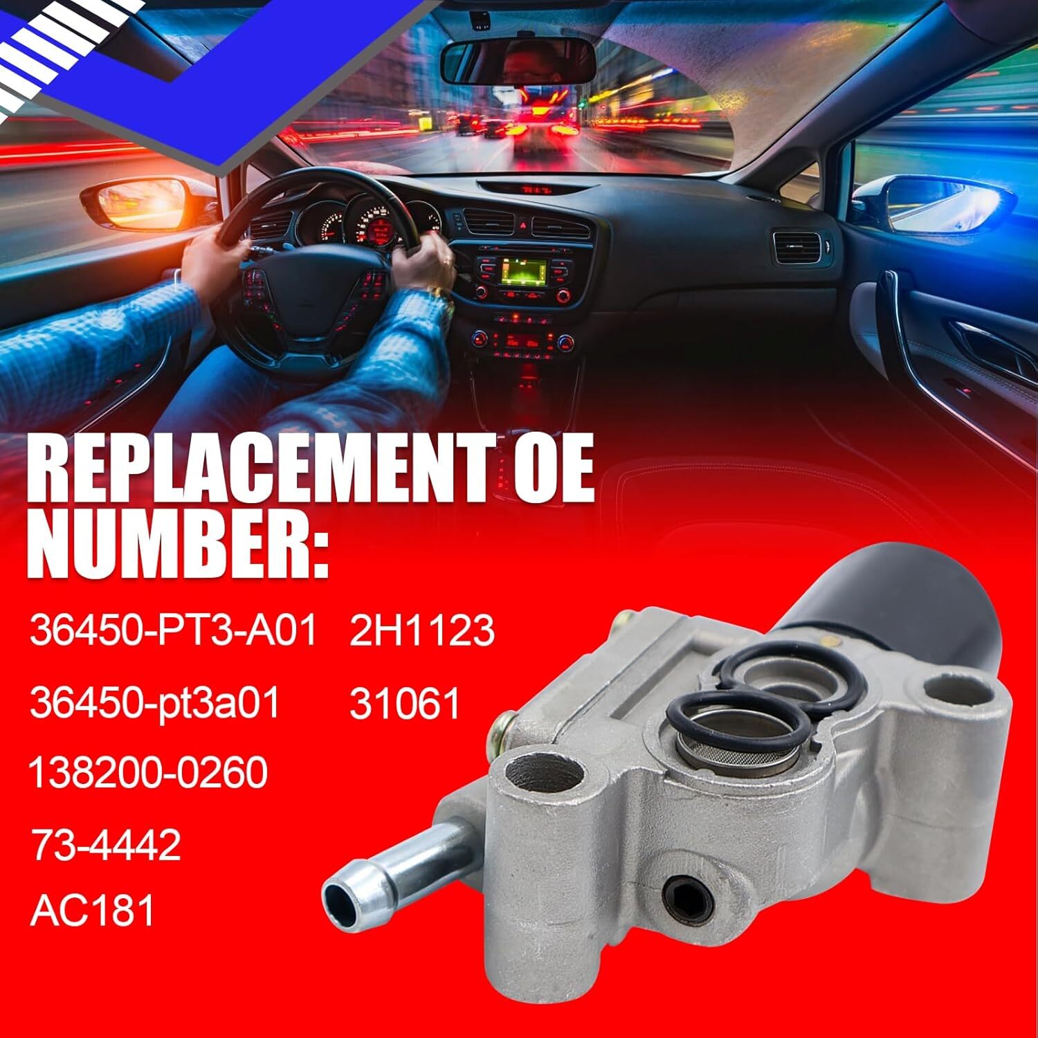 SMMS Idle Air Control Valve for Honda Accord 1990-1993, Prelude 1992-1996 L4
