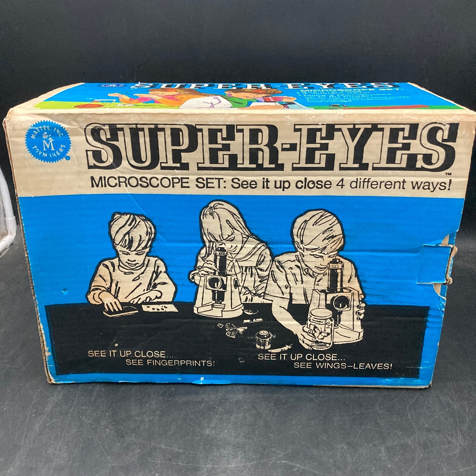 Vintage Super Eyes Microscope Set from Mattel (1968) 100% Complete with Box