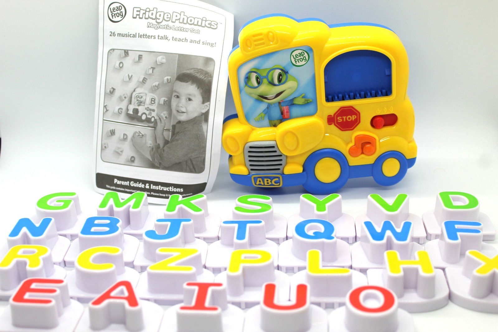 Leap Frog Fridge Phonics Magnetic Letter Set – 26 Interactive Learning Tiles EUC