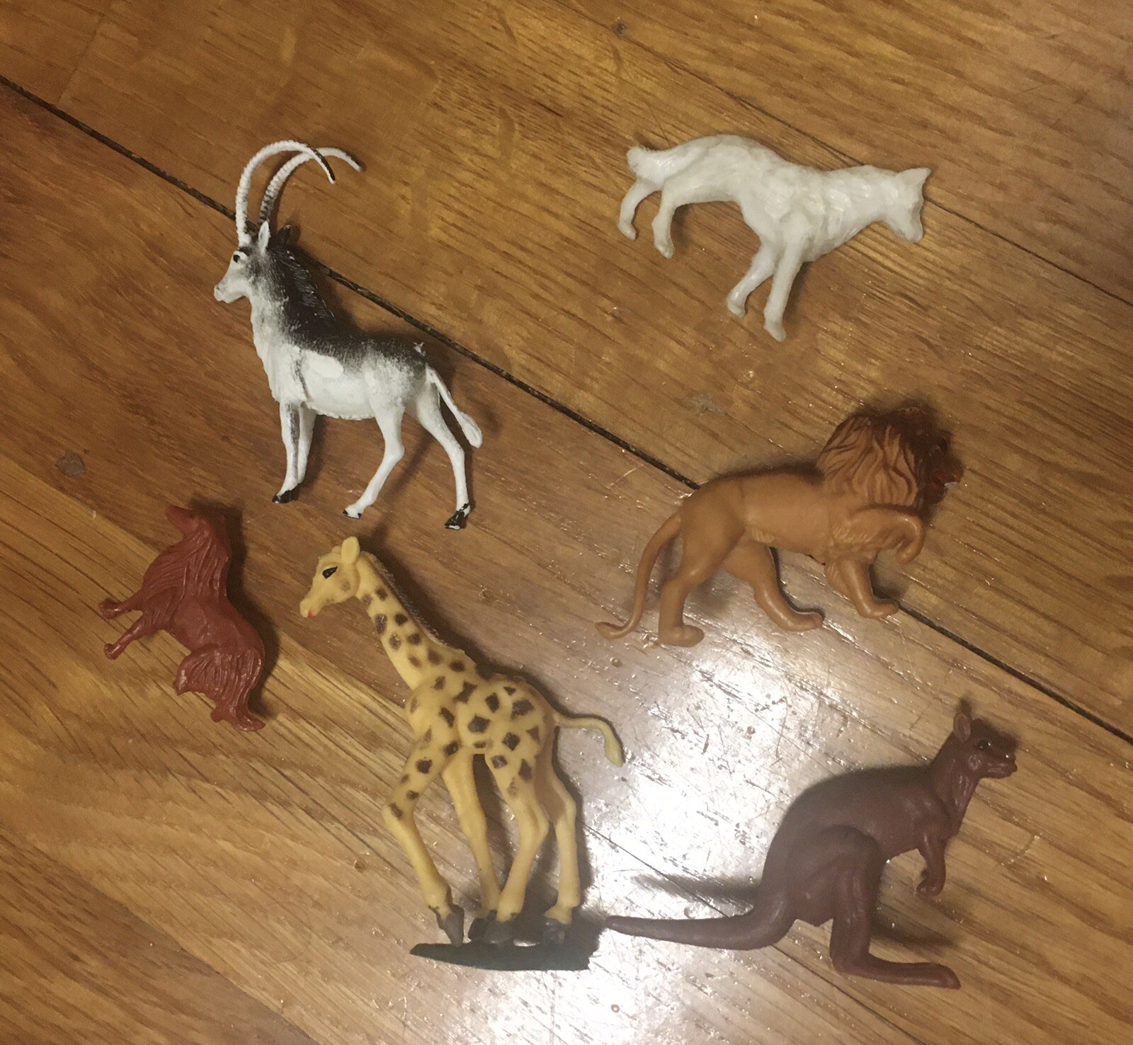Lot Of 6 Vintage 1970s Plastic Rubber Zoo & Jungle Animal Figures – Singapore