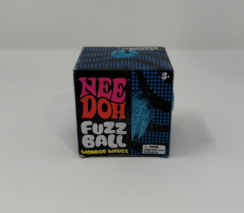 New – 100% Authentic – Needoh Fuzz Ball- Wonder Waves- Blue – Sealed
