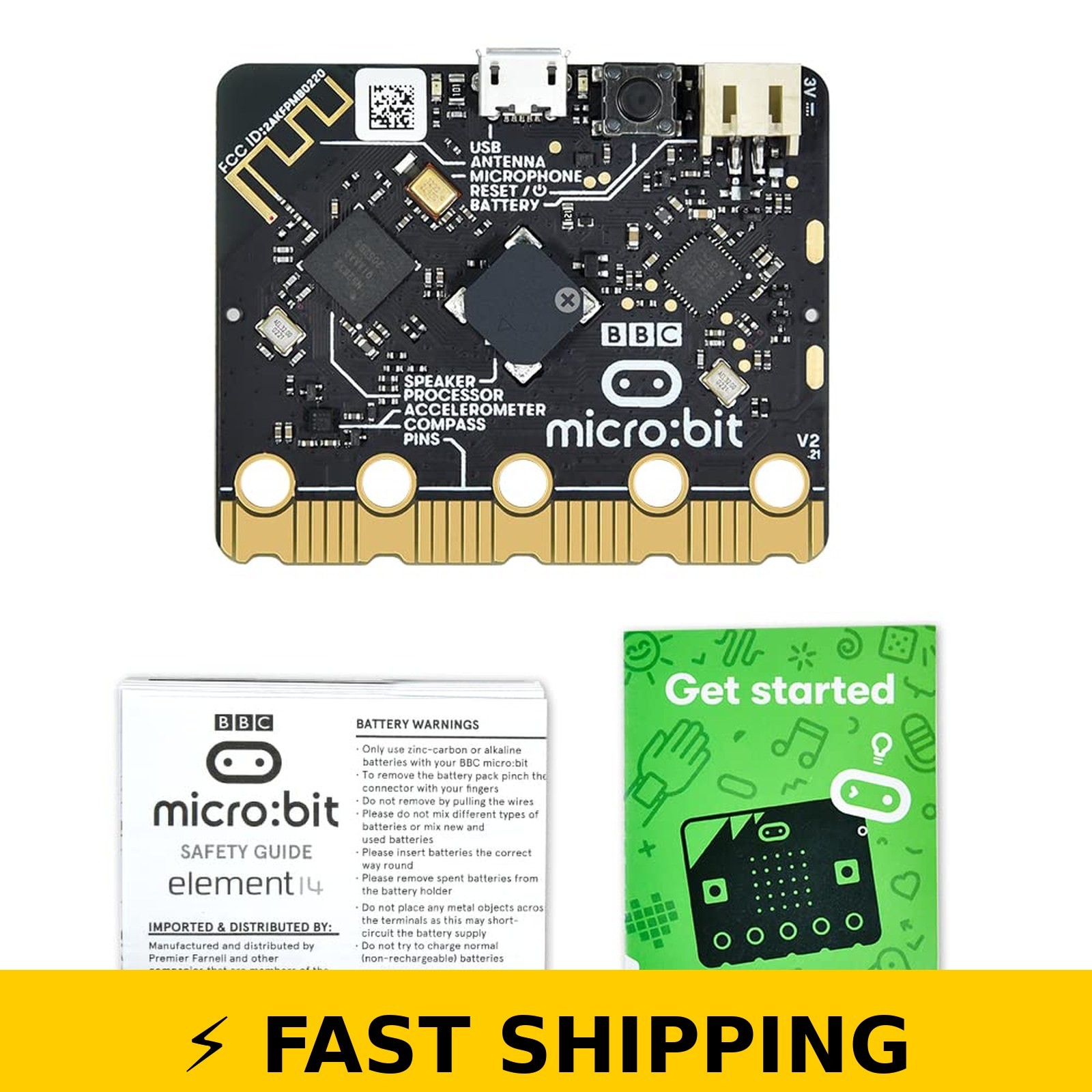 KEYESTUDIO Micro:bit V2 Go Kit – Starter Kit with USB Cable & Guide