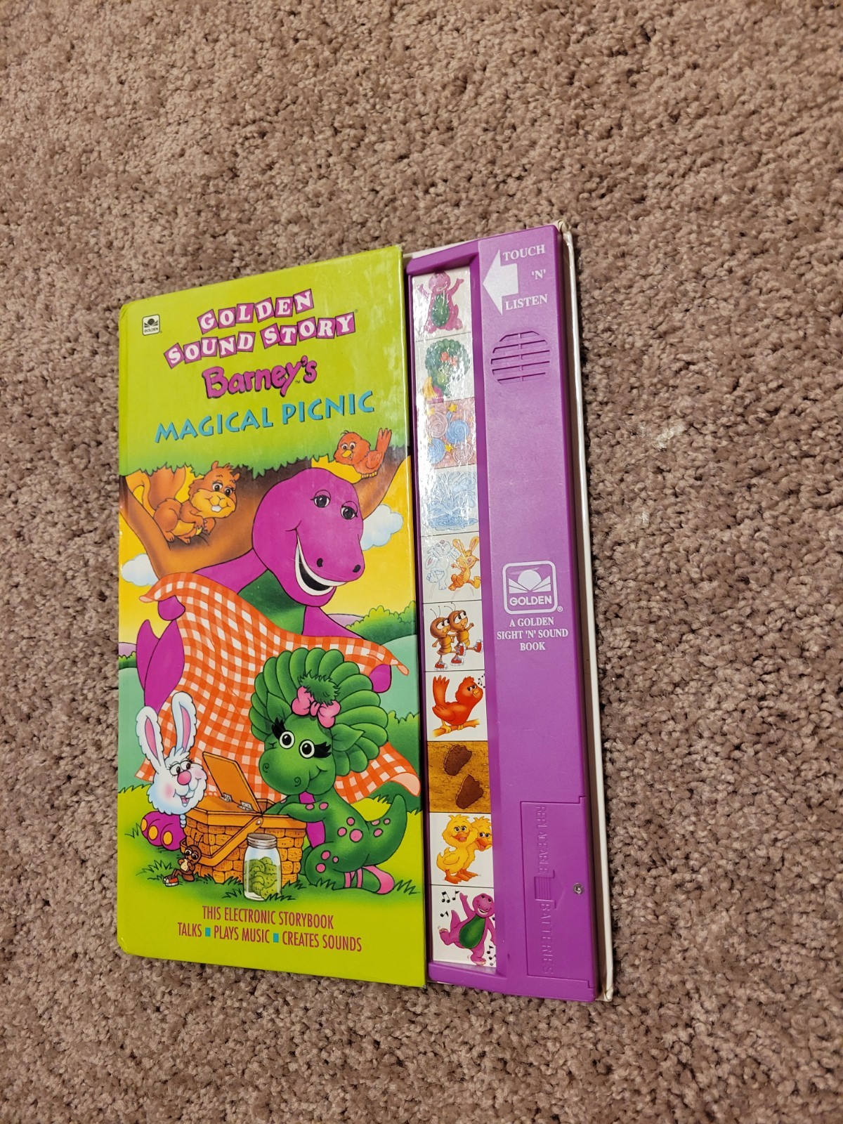 Barney’s Magical Picnic Interactive Book and Sound Effects Board Book for Kids