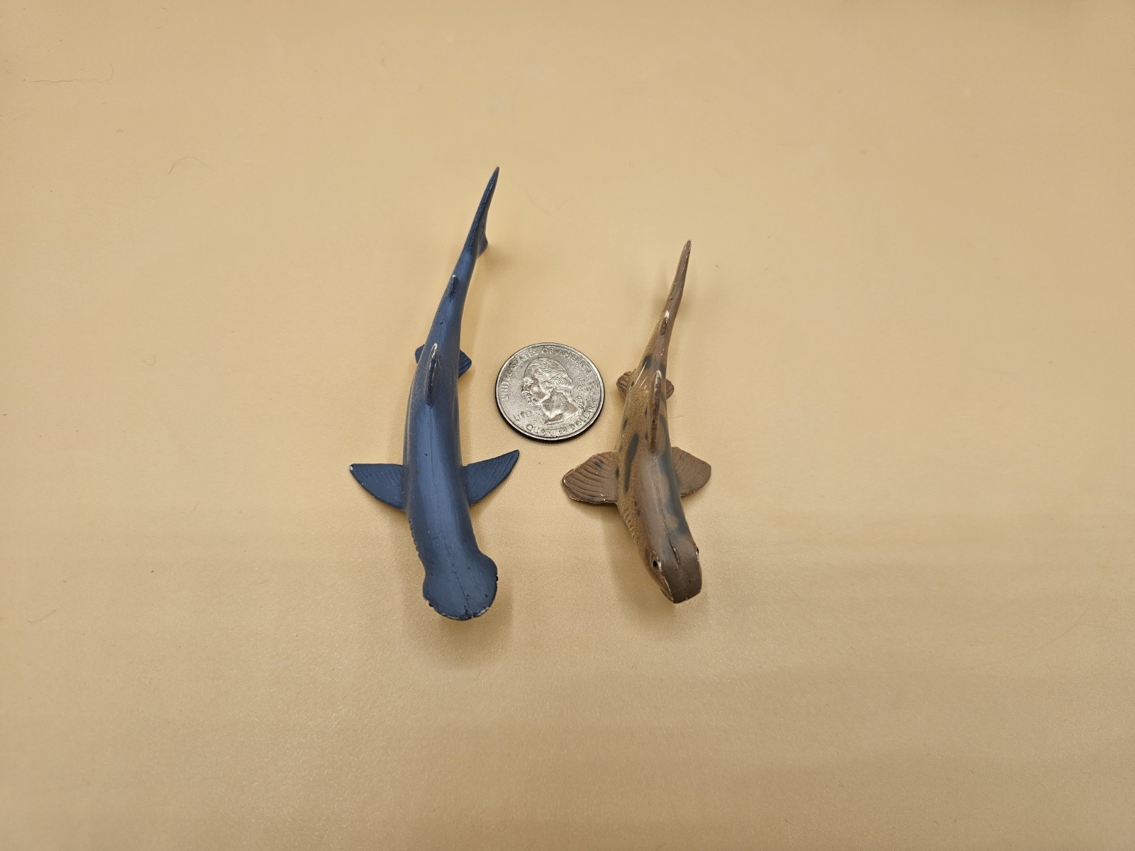 Retired 1993 Larami Bonnethead and Swell Shark Animal Toy Figures