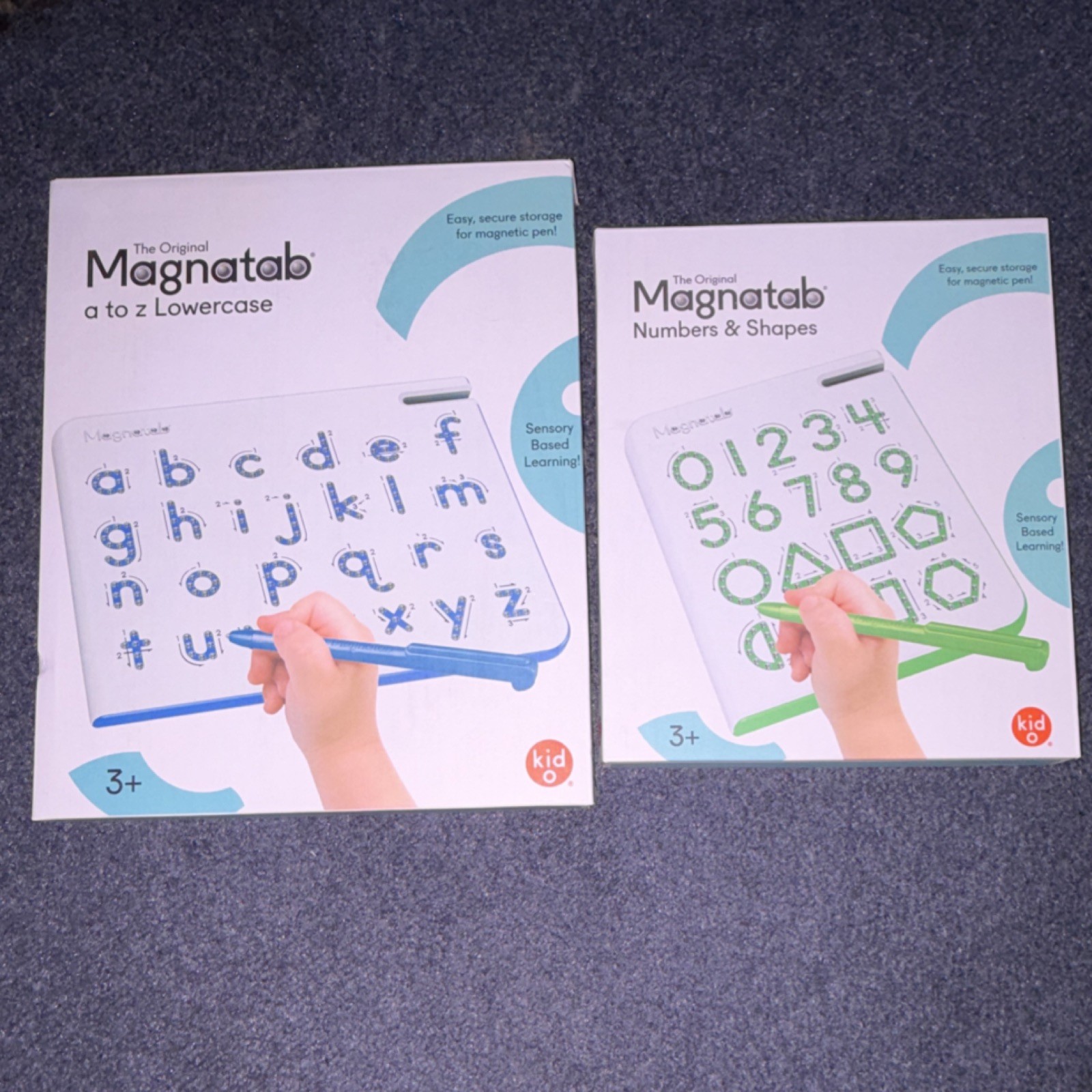 Kid O Original MagnaTab Magnetic Toy Lowercase a-z, Numbers & Shapes Writing