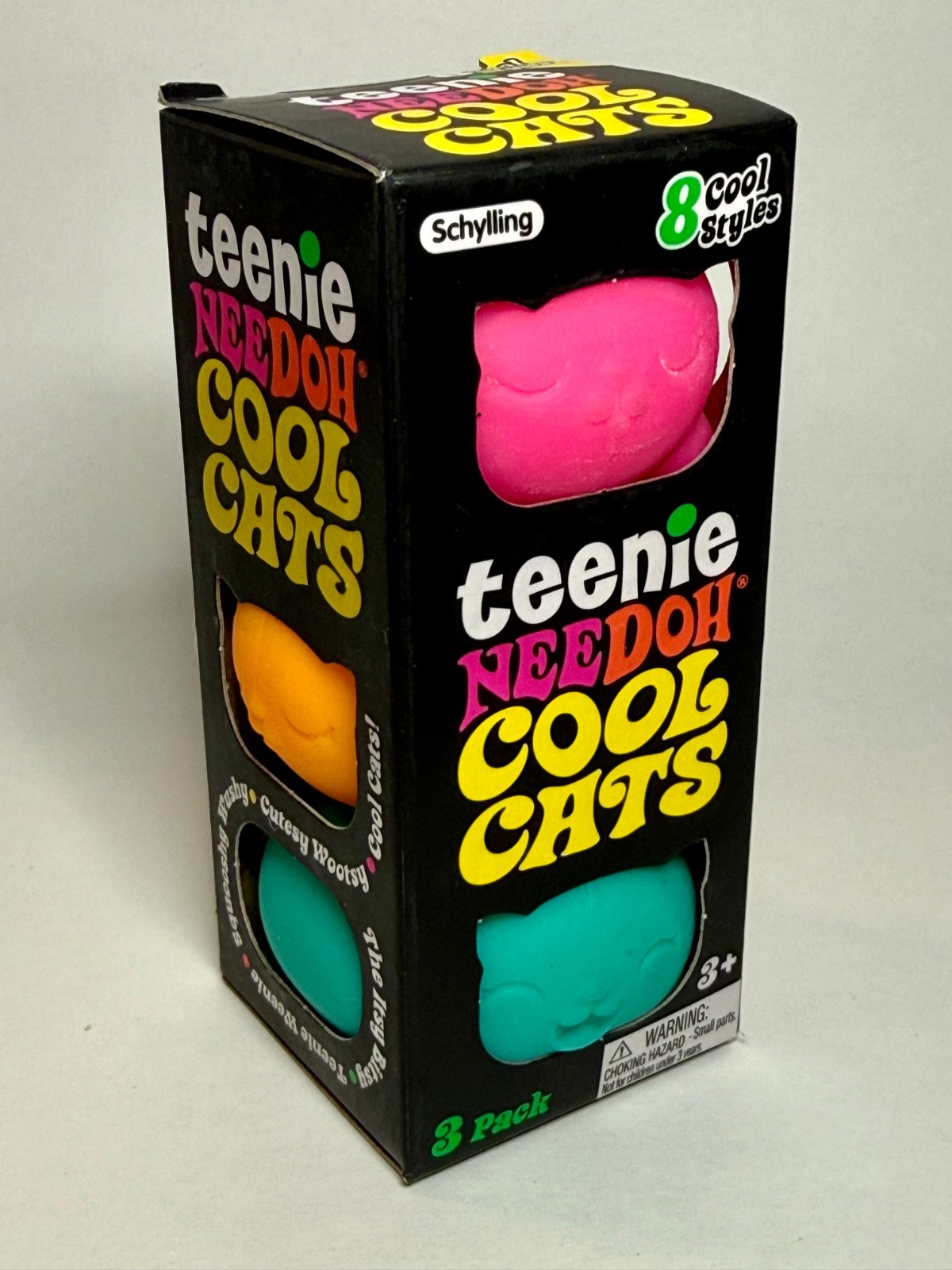 AUTHENTIC Teenie NeeDoh Cool Cats 🐱 3 Pack Viral Squishy Fidget Sensory Toy