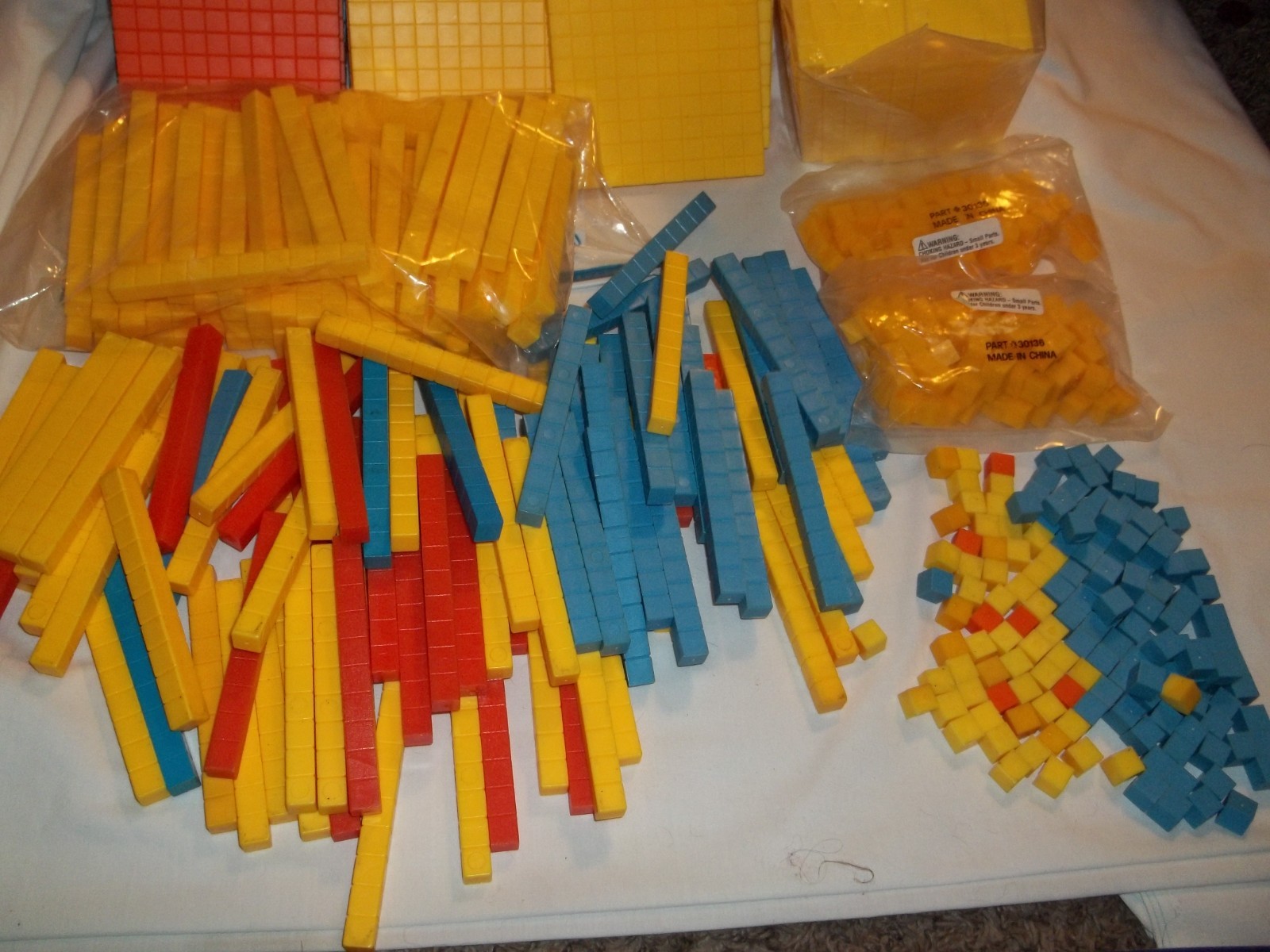 Base Ten Block Class Set 490 pcs + 2 Activity Guides ETA Cuisenaire