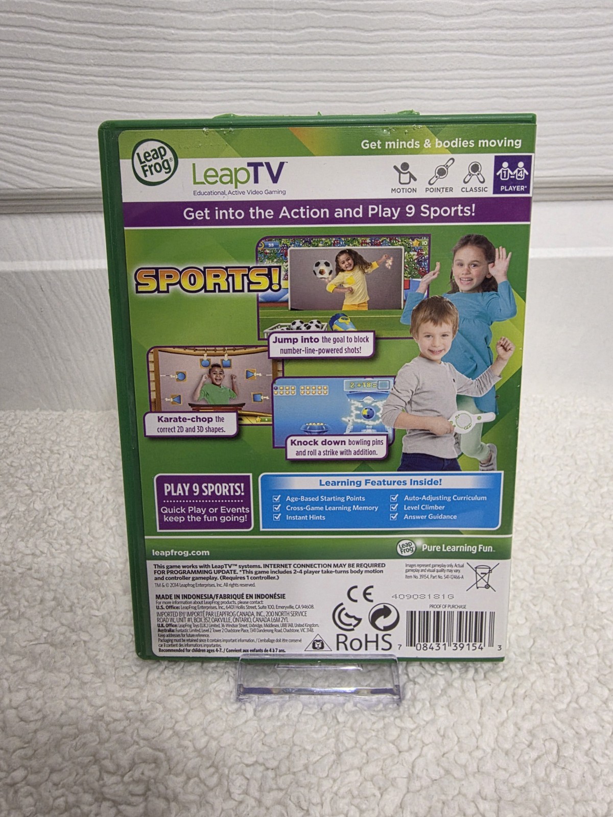 Leap Frog Leap TV Sports Educational Active Video Game Mathematics 4-7 Years
