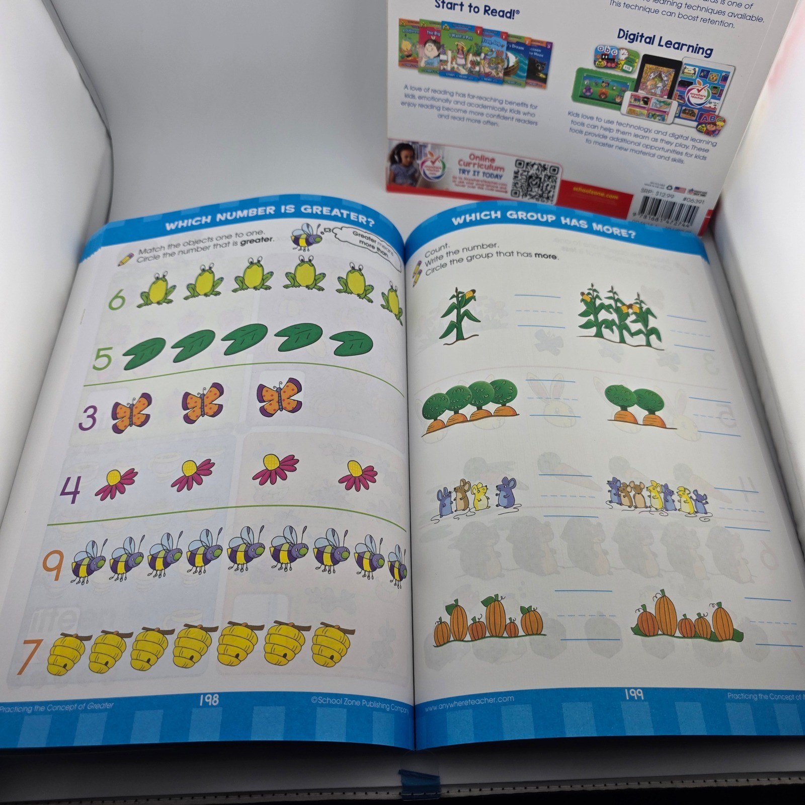 School Zone Big Preschool & Kindergarten Scholar Workbook Bundle 2 Books