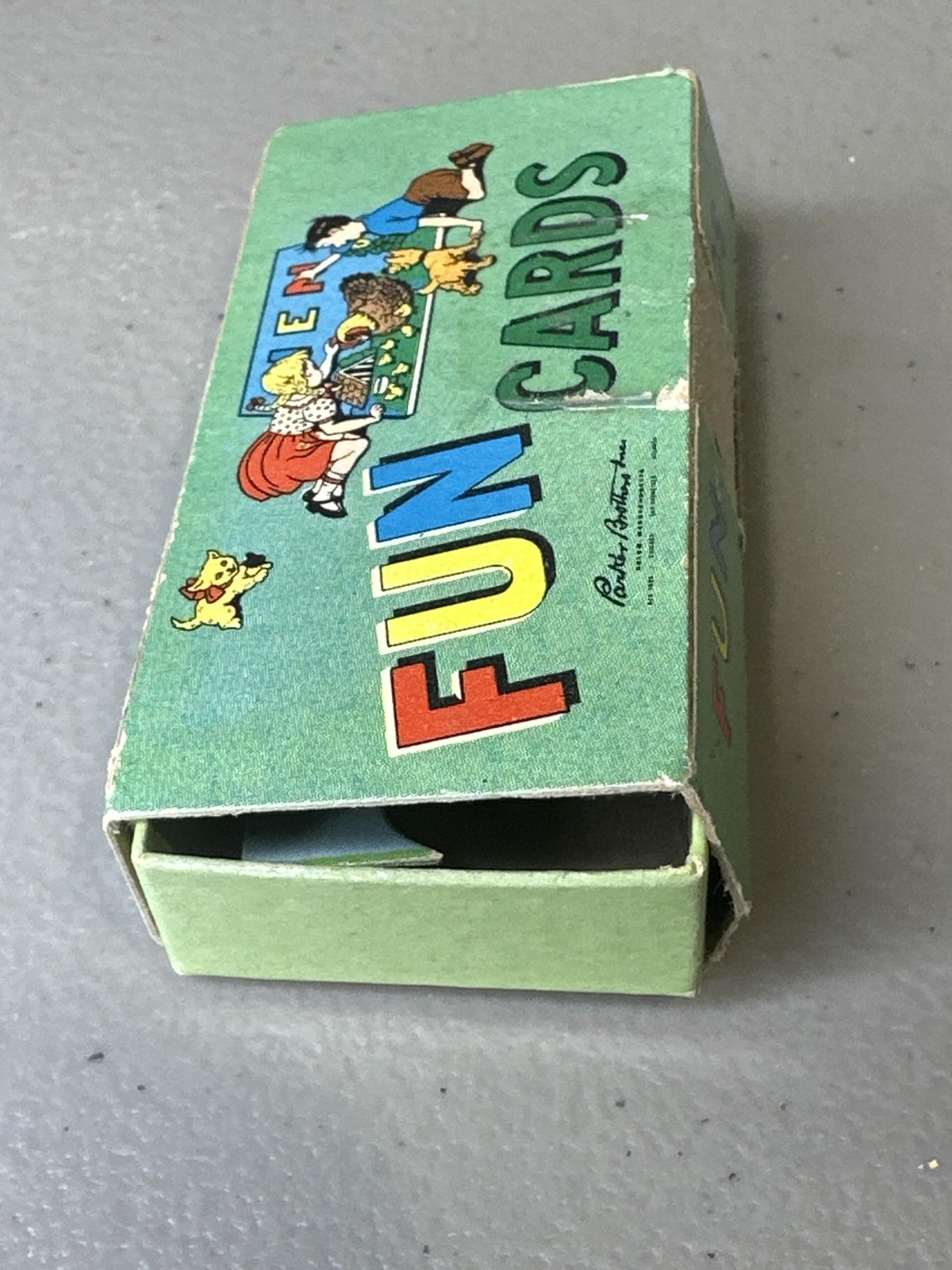 Vintage Fun Cards Animal Puzzle Game Parker Brothers 1950s Educational Toy