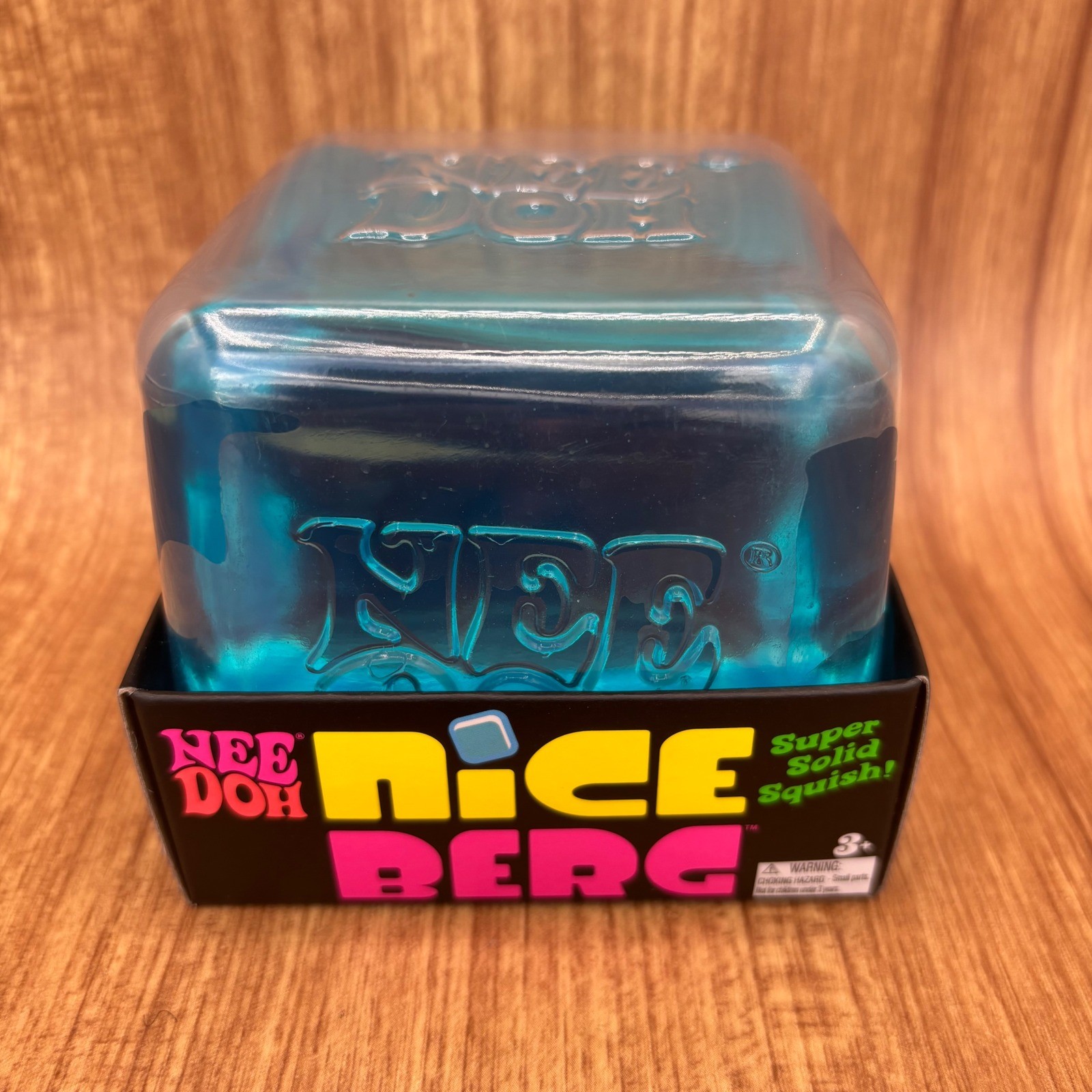 Schylling NeeDoh Nice Berg Fidget Toy Unisex OS Blue Super Solid Squish Cube