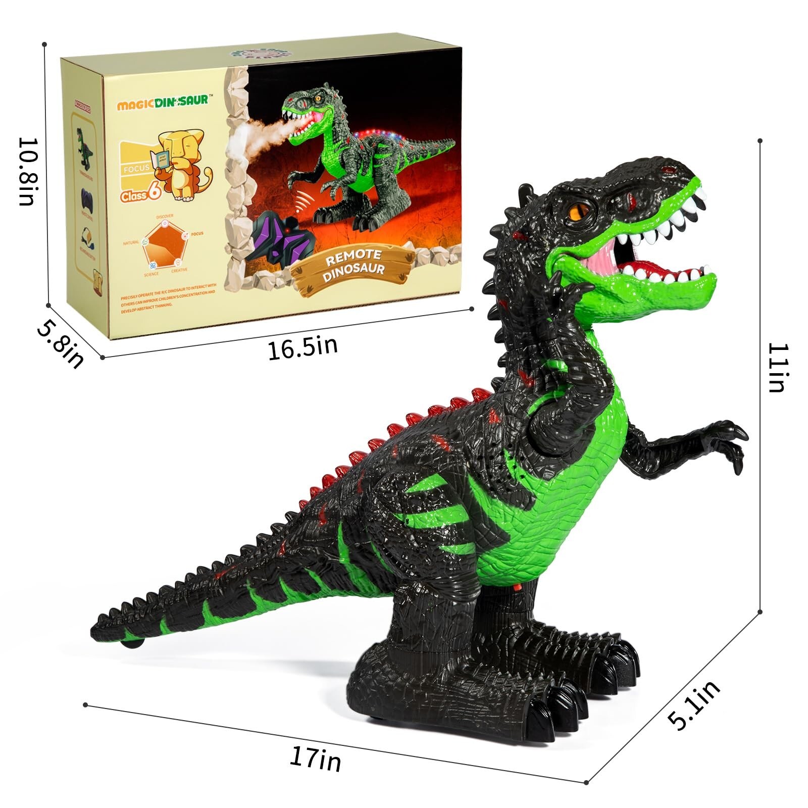 Remote Controlled Large Dinosaur Toy for Boys 3 4 5 6 7 8 Years, Lifelike Tyr…