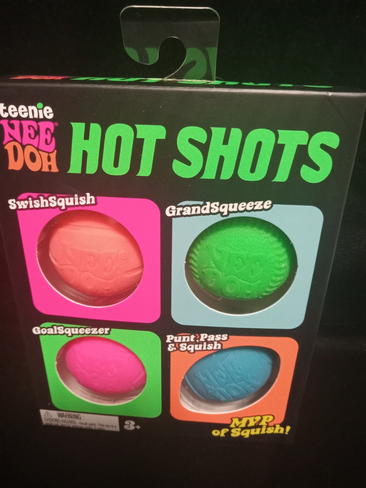 Nee Doh Teenie Hot Shots Squeeze Toy Set Multicolor SwishSquish MVP