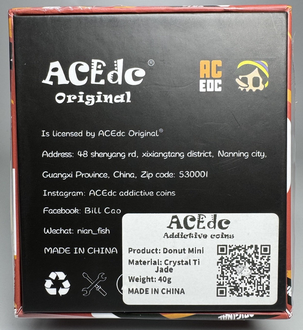 ACEDC Haptic Coin Milk Cover- Ice Crystal Titanium Sapphire Blue/Purple-40g-RARE