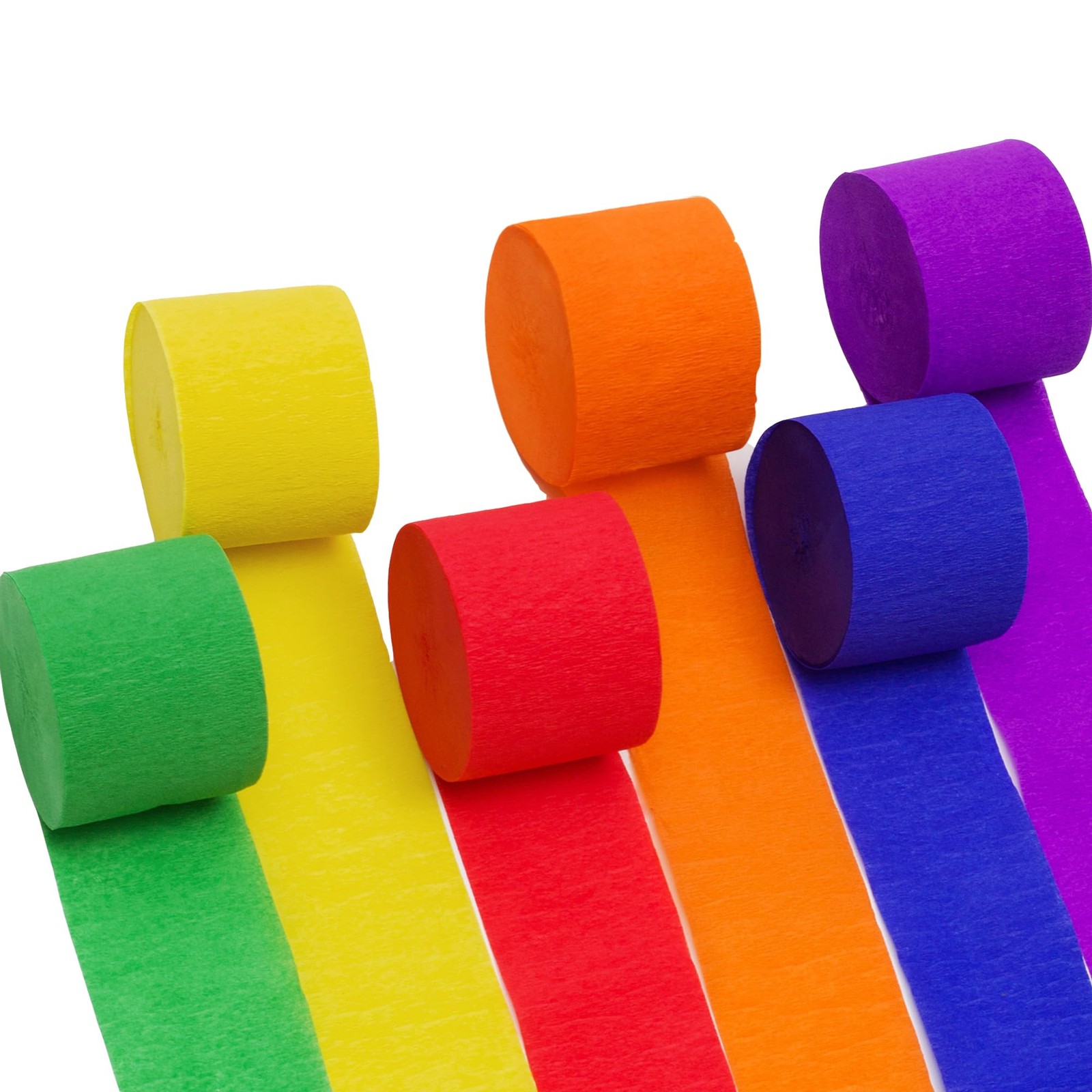 6 Rolls Rainbow Crepe Paper Streamers 492 Ft Party Birthday Wedding Decor 6 Colo