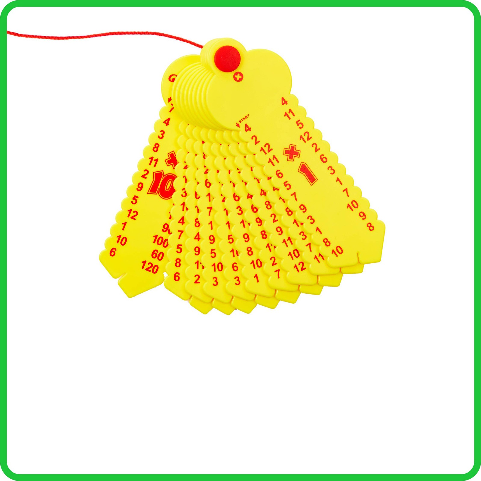 Multiplication Learning Tool, Wrap Ups , Grade 2-6 Math Aid, Yellow