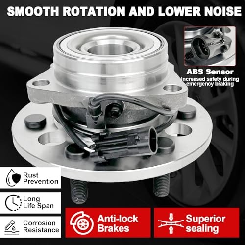 Pair 515024 Front Wheel Bearing Hub Assembly Compatible with Cadillac Escalade