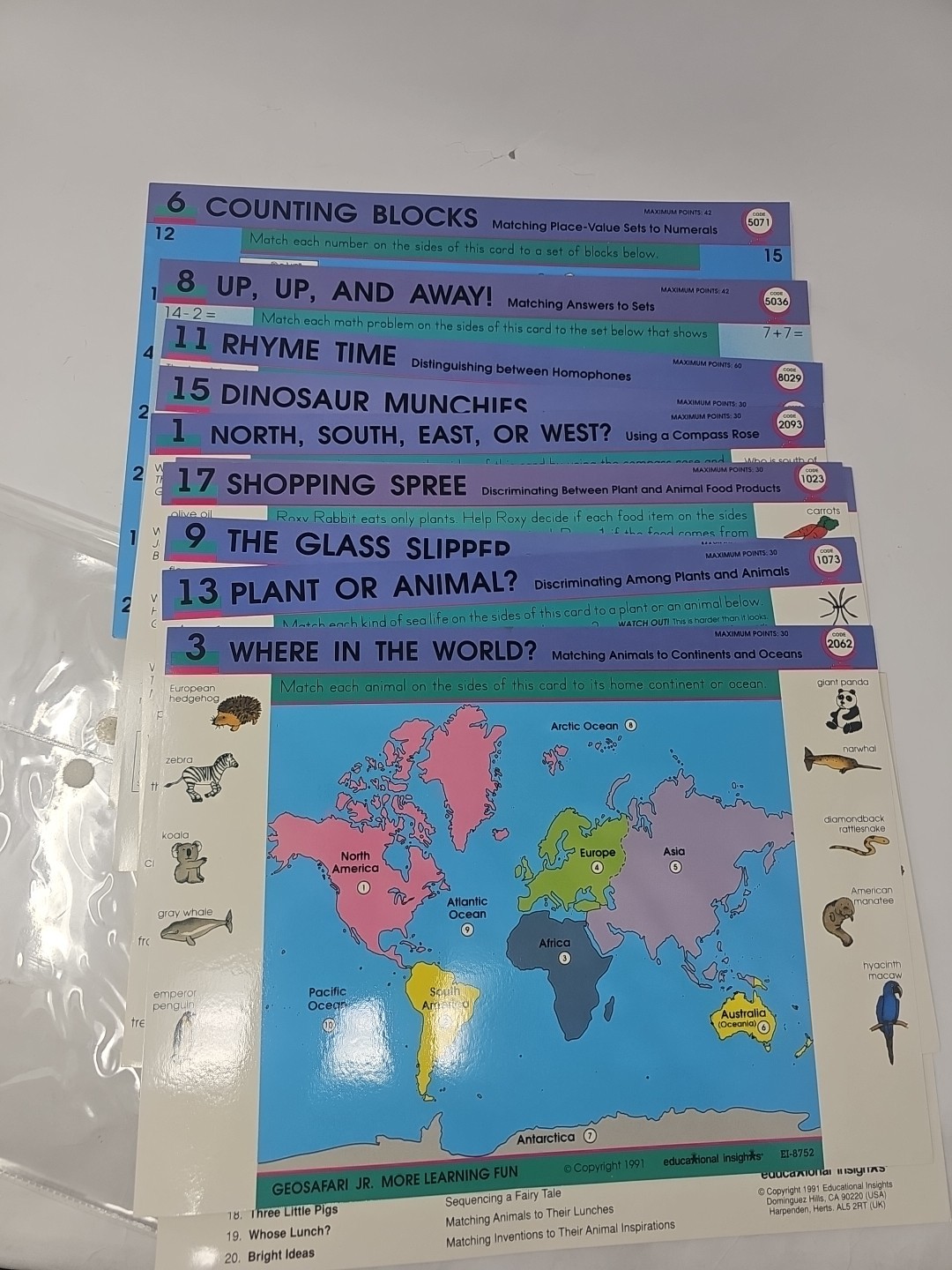 Big Lot GeoSafari EI-8700 Electronic Learning Game System 90+ Card Activities